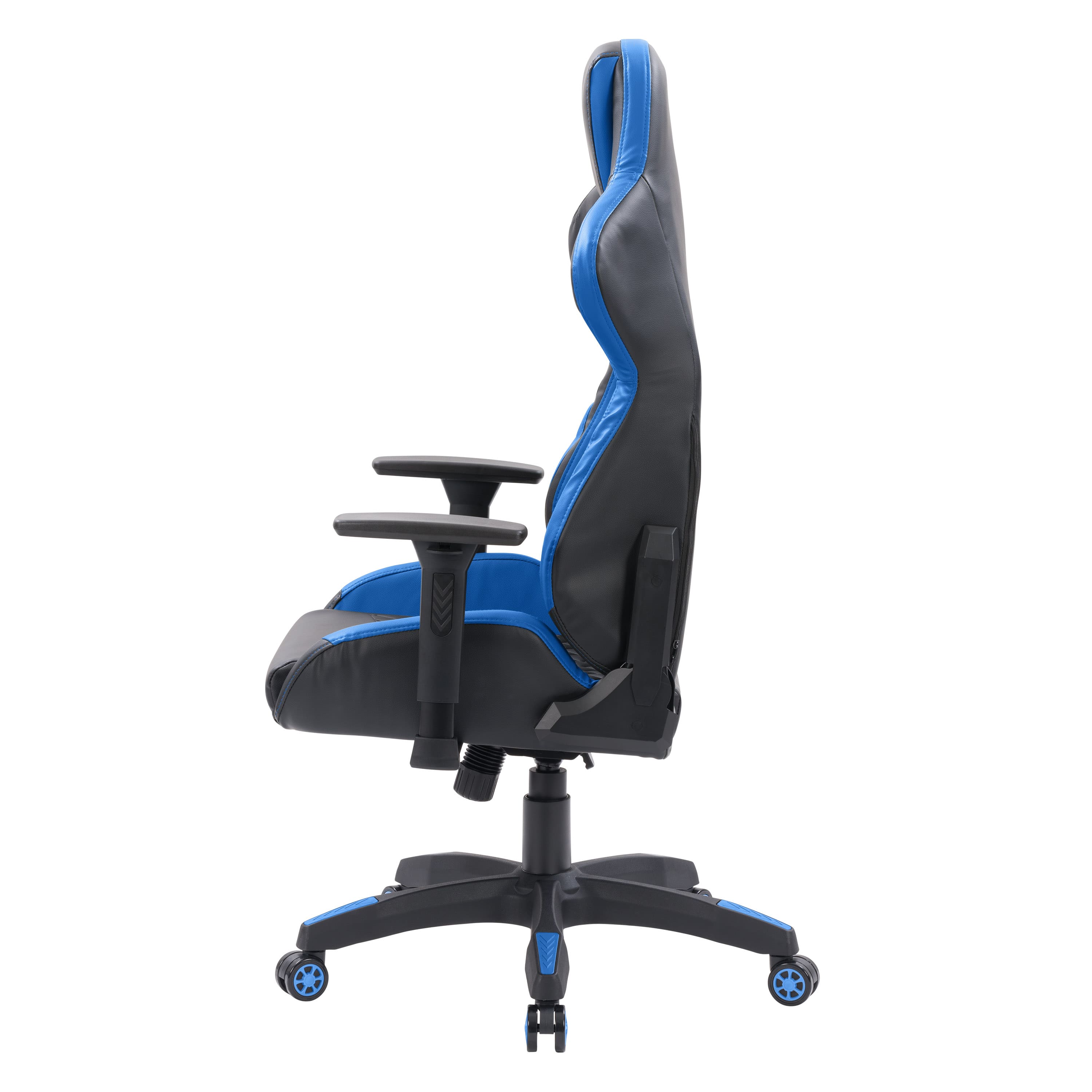 Left. CorLiving - Nightshade Gaming Chair - Black and Blue.