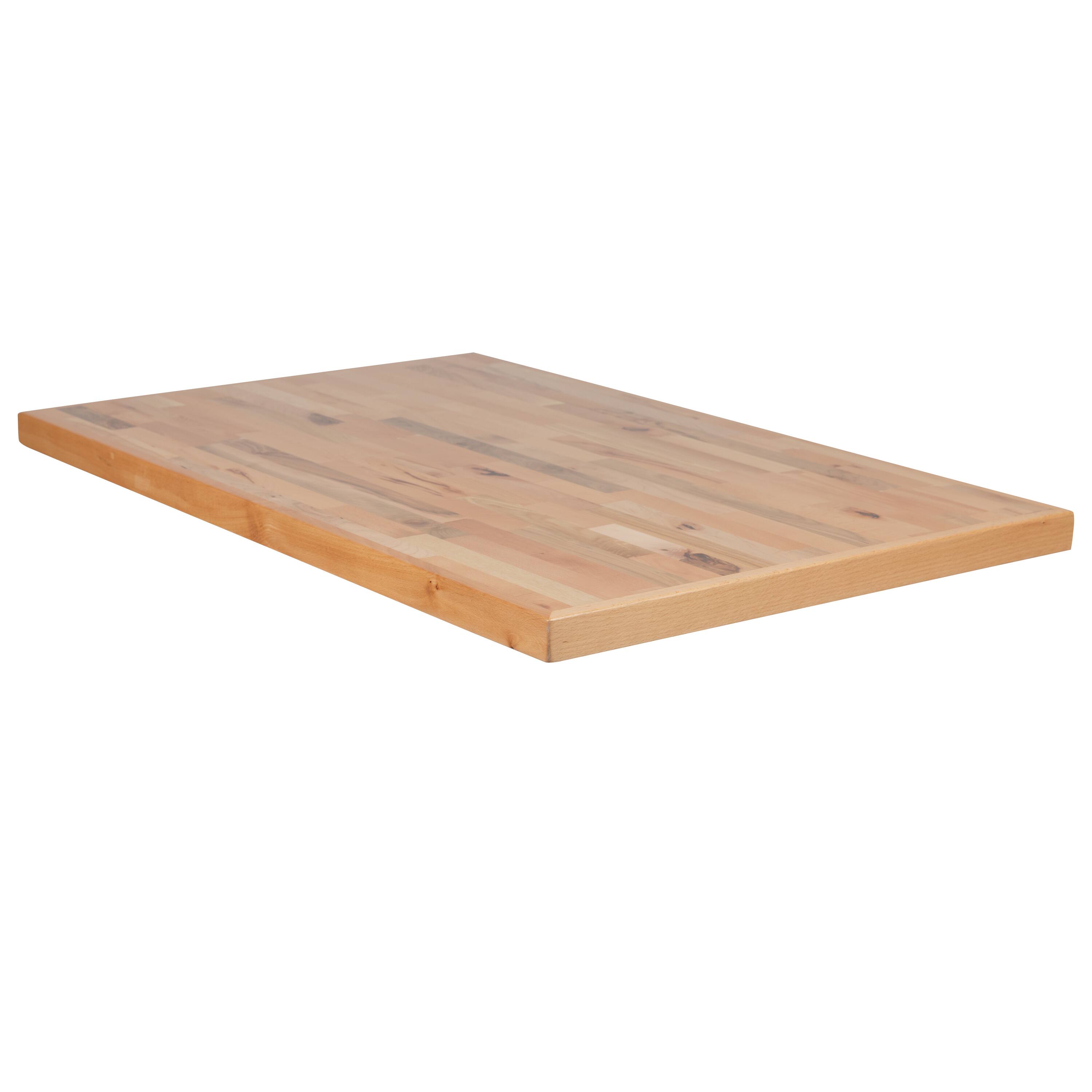 Alt View 5. Emma + Oliver - Rectangle Butcher Block Style Table Top - Restaurant Table Top - Natural.