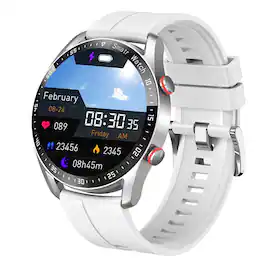 YONWAY - ECG+PPG Bluetooth Call Smart Watch, Multifunctional Health Monitoring, Sleep Monitoring, IP67 Waterproof - White - (2024)