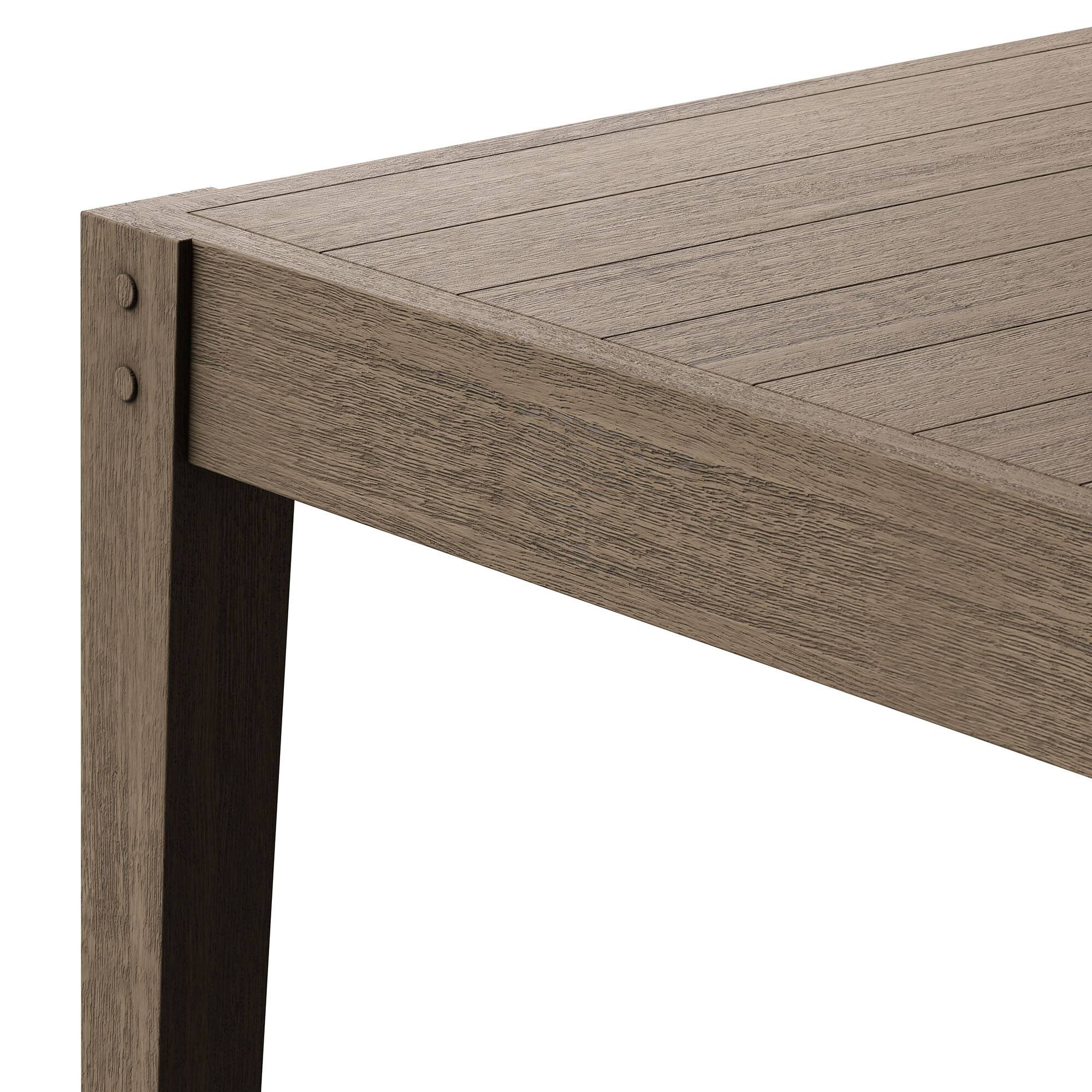 Alt View 10. Modway - Northlake 83" Rectangular Outdoor Patio Teak Dining Table by Modway - Weathered Gray.