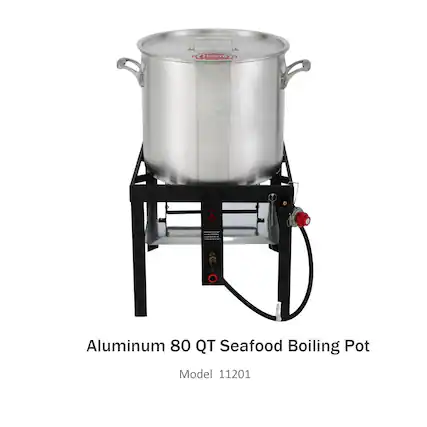 Aluminum 80 QT Seafood Boiling Pot
Model 11201