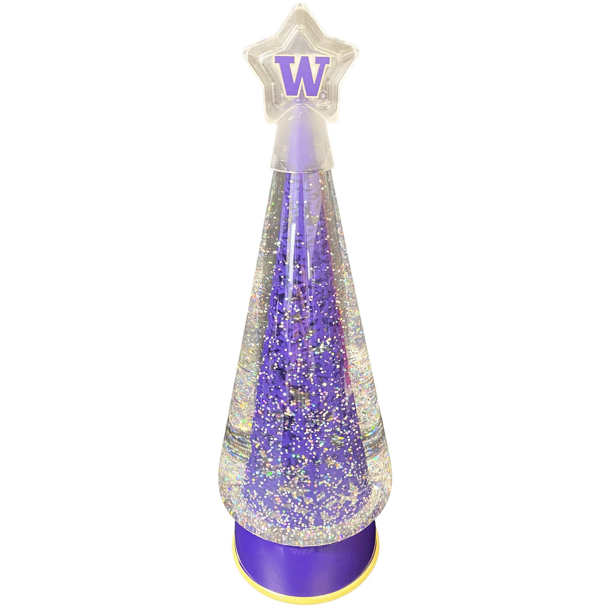 Alt View 1. Santa's Workshop - Washington Huskies 12" Tree Globe - Purple.