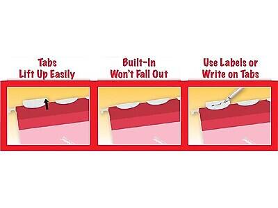 Tabs Lift Up Easily  
Built-In Won't Fall Out  
Use Labels or Write on Tabs