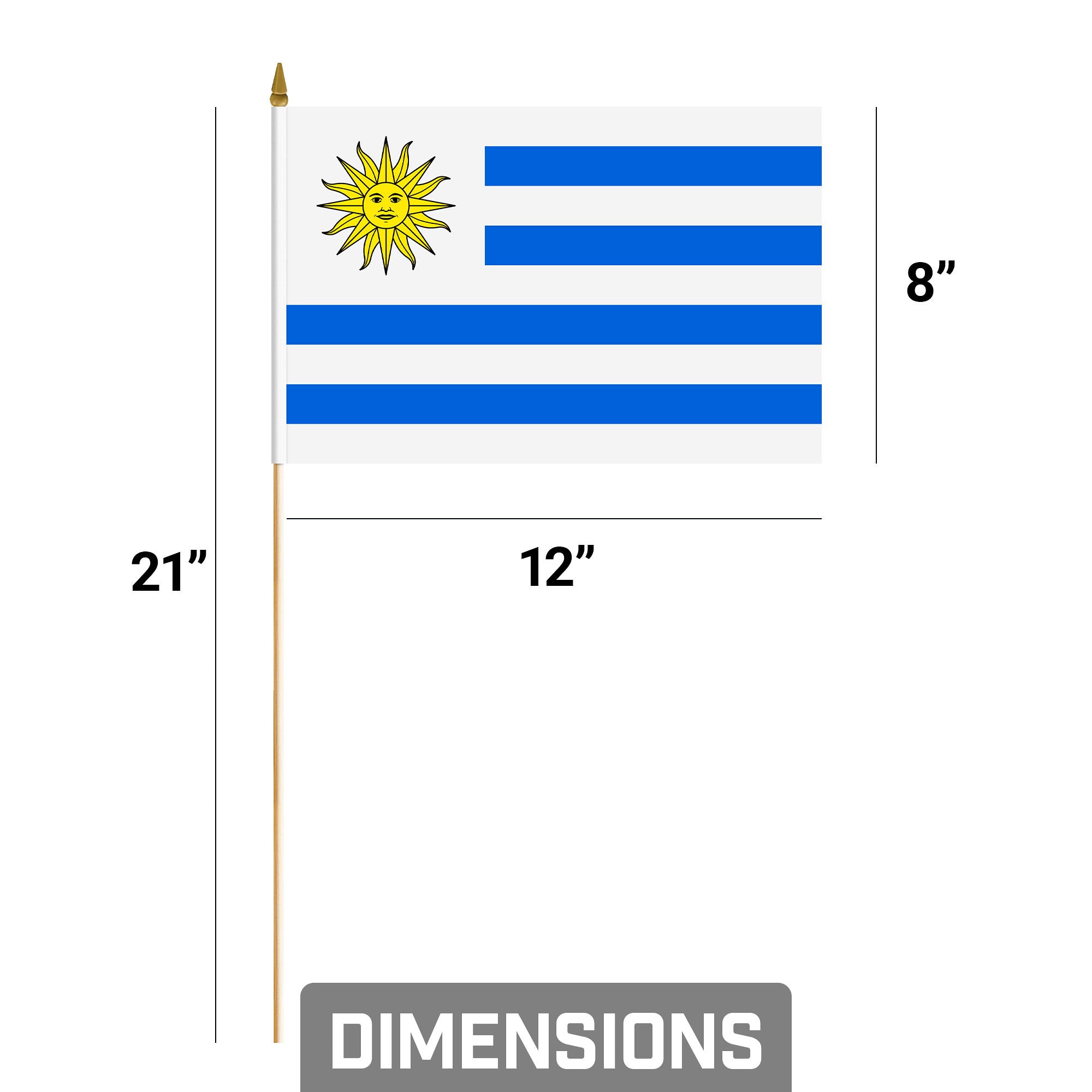 8" x 21" x 12" DIMENSIONS