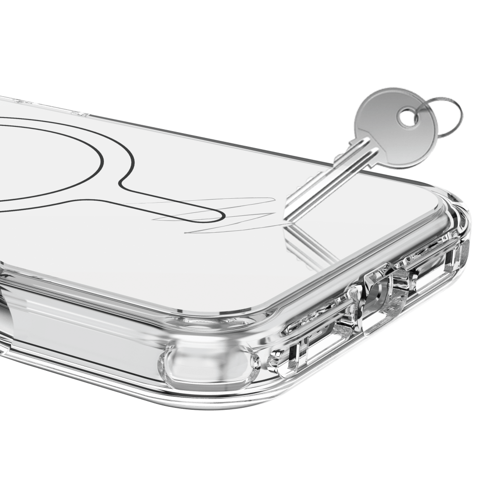 Alt View 4. Avana - AVANA Creations Glim Series Case for MagSafe for Apple iPhone 17 - Pearl - Clear.