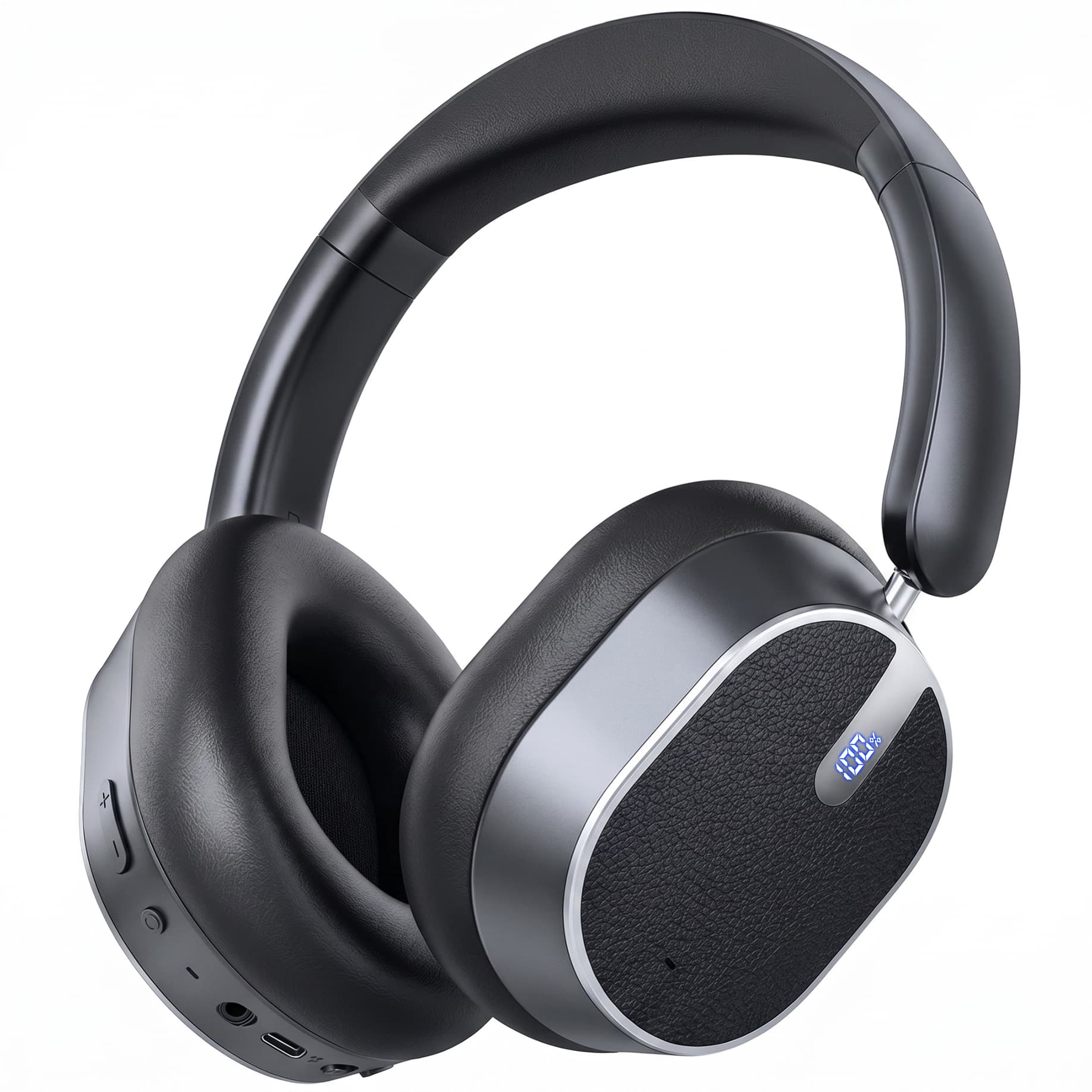 VEAT00L - Hybrid ANC Headphones, -45dB, Wireless BT, Hi-Res Audio, 120H Playtime, Over-Ear, 6 ENC Clear Mic