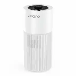 Livatro - 8L Evaporative Humidifier for Large Rooms, Top-Fill, Ultra-Quiet, Smart AI Humidity Control, Easy Clean - White