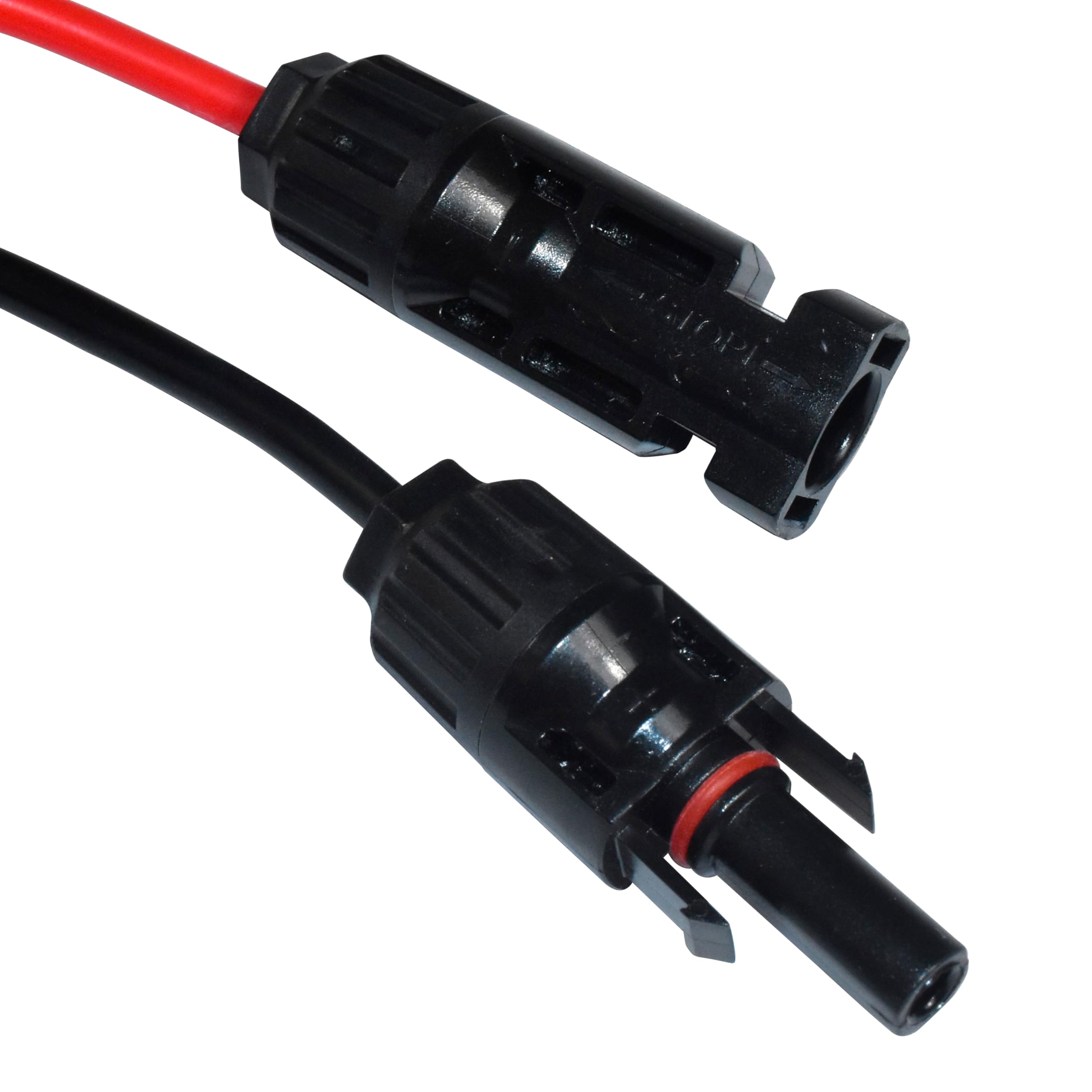 Alt View 4. HQRP - MC4-Compatible to XT60 10 ft 12 AWG Solar Charge Extension Cable for RV Panels, Portable Power Stations - Black Red.