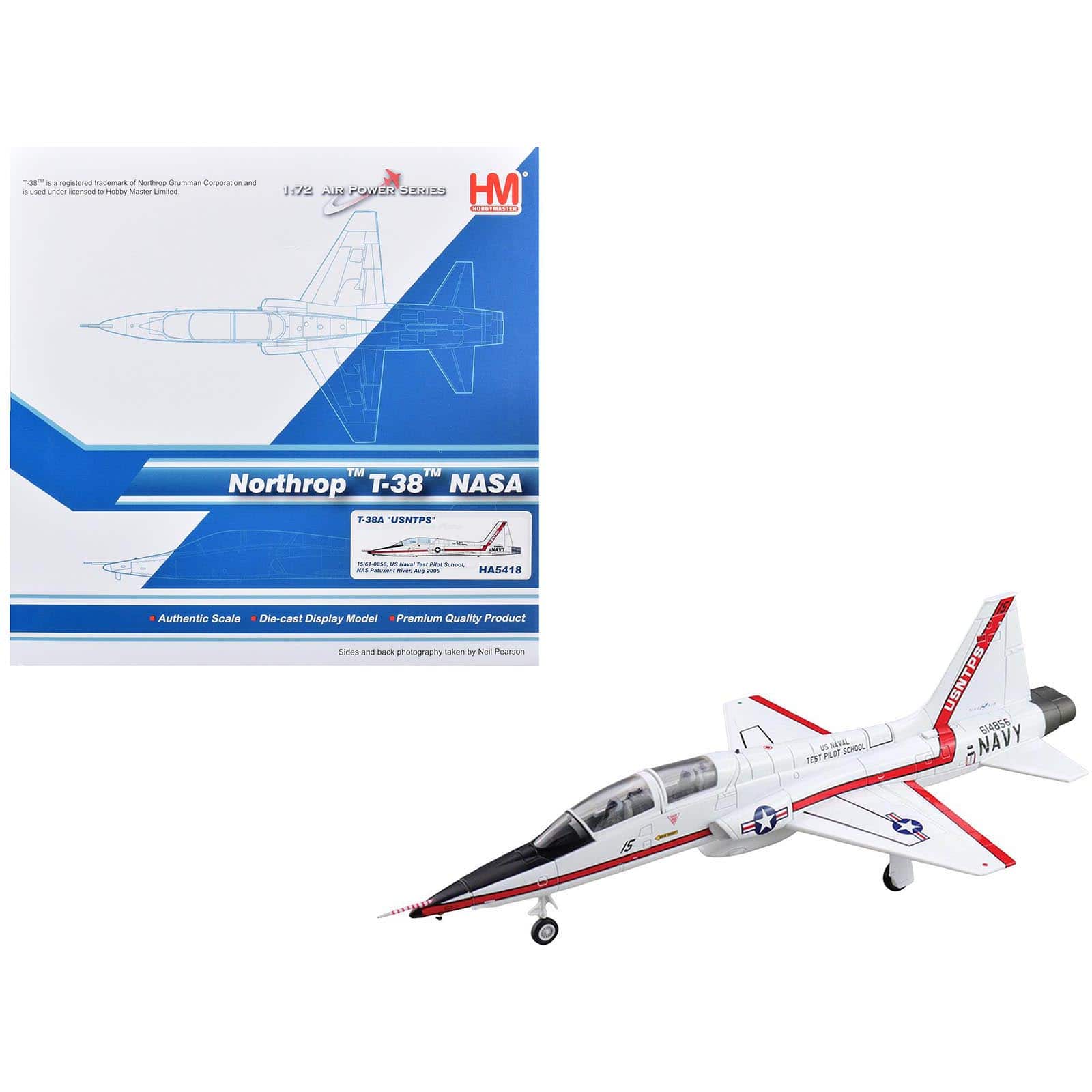 "Northrop T-38A Talon Aircraft ""US Naval Test Pilot School, NASA"" (2005) US Navy 1/72 Diecast Model by Hobby Master" price history on PriceWatchPro