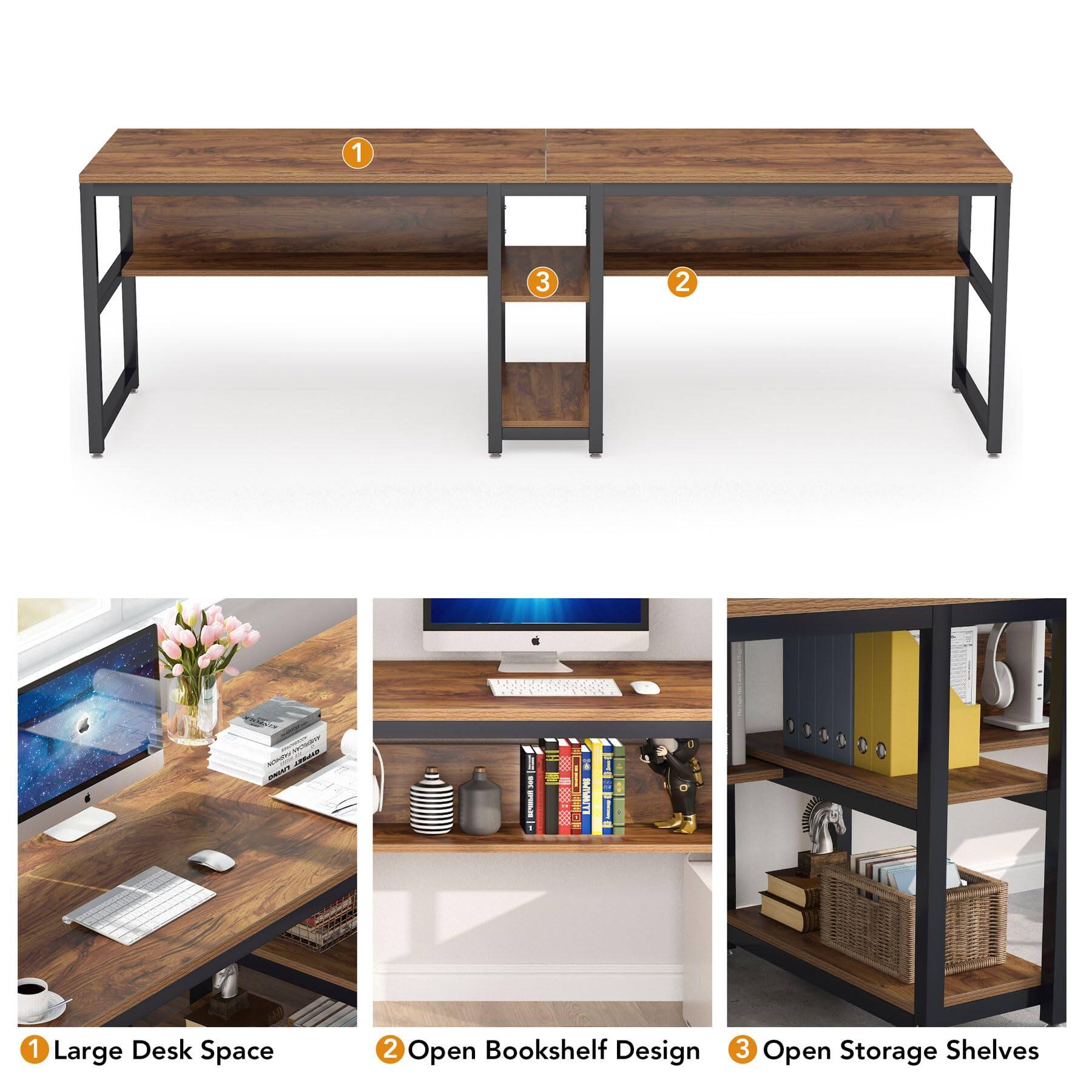 1
3
2
- DWINT
BUS
..
1 Large Desk Space
2 Open Bookshelf Design
3 Open Storage Shelves