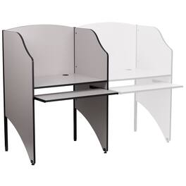 Emma + Oliver - Starter Study Carrel Home School Furniture - Nebula Grey
