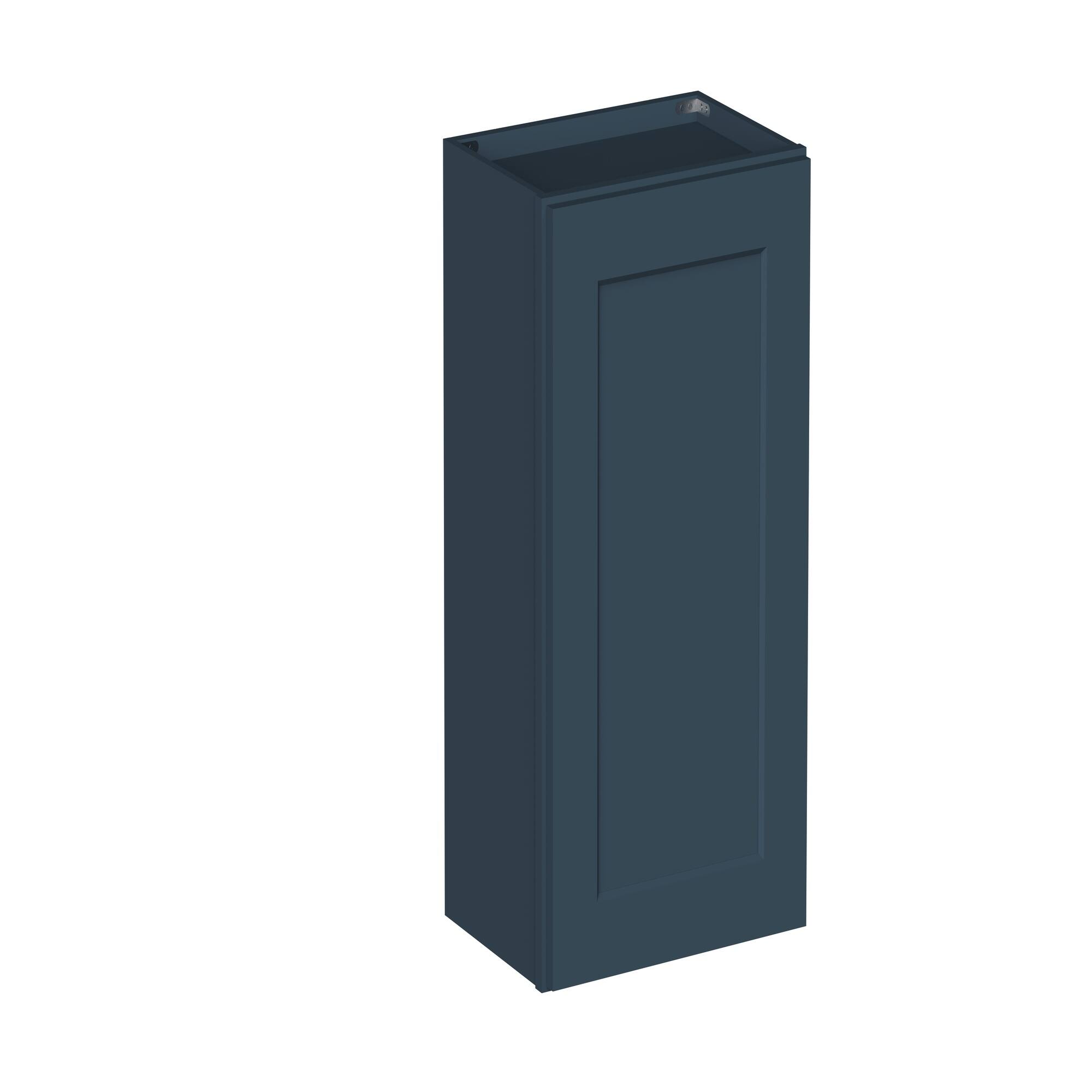 Angle. Boyel Living - 18-in W x 30-in H x 12-in D Shaker RTA Kitchen Wall Cabinet with Soft-Close - Charcoal Blue.