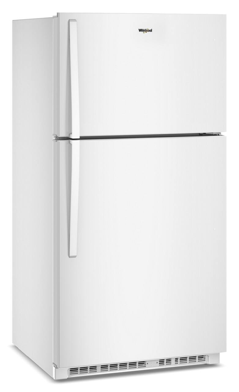 Angle. Whirlpool - 21.3 Cu. Ft. Top-Freezer Refrigerator with Total Coverage Cooling - White.