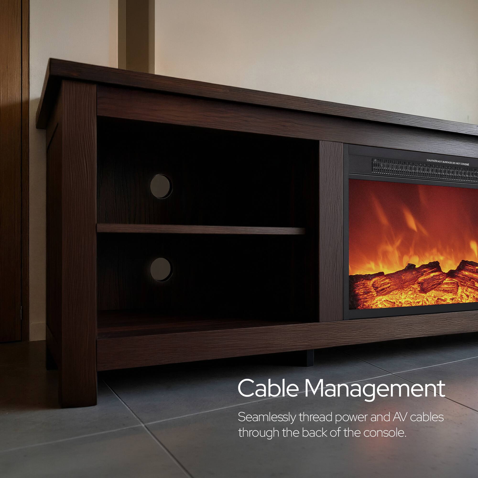 CATOTHOTTURICE.COM DV on CHERE

Cable Management
Seamlessly thread power and AV cables through the back of the console.