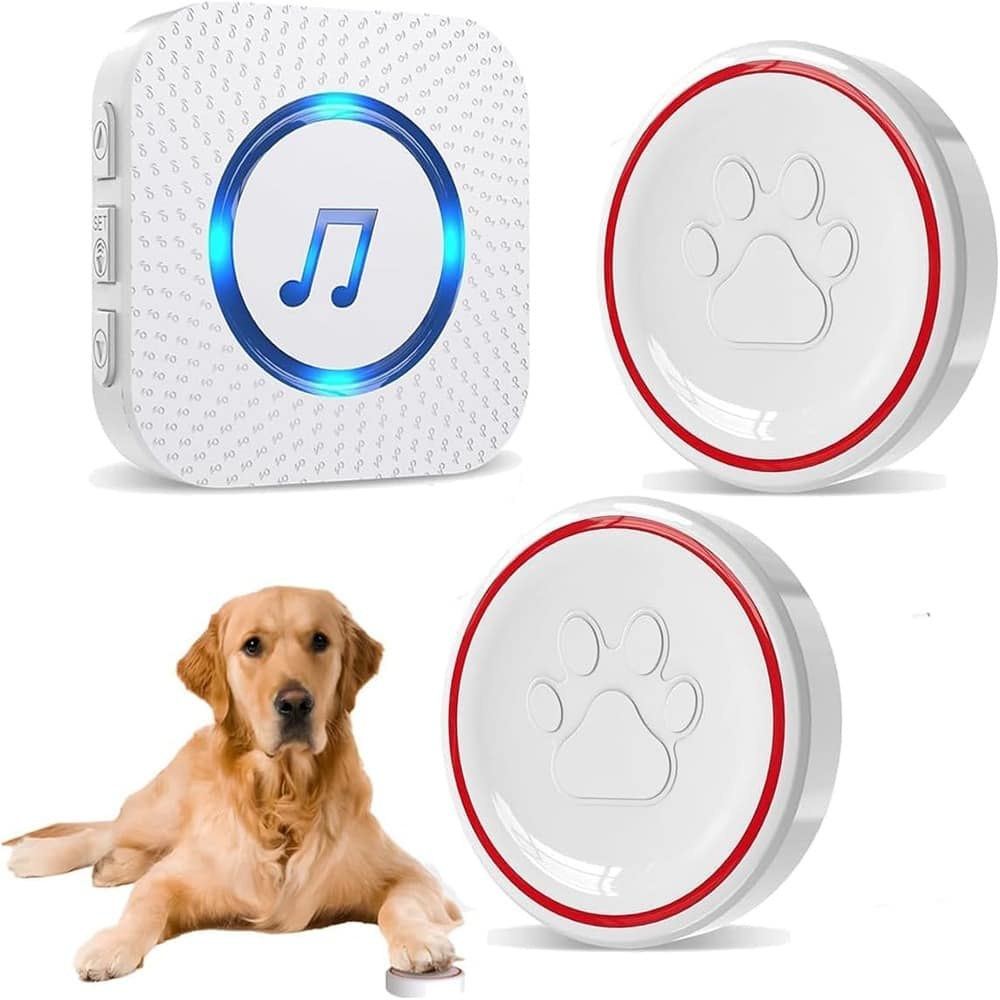 Schertz - Smart Wireless Dog Doorbell – Potty Training Buttons (2025) - White