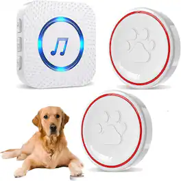 Schertz - Smart Wireless Dog Doorbell – Potty Training Buttons (2025) - White