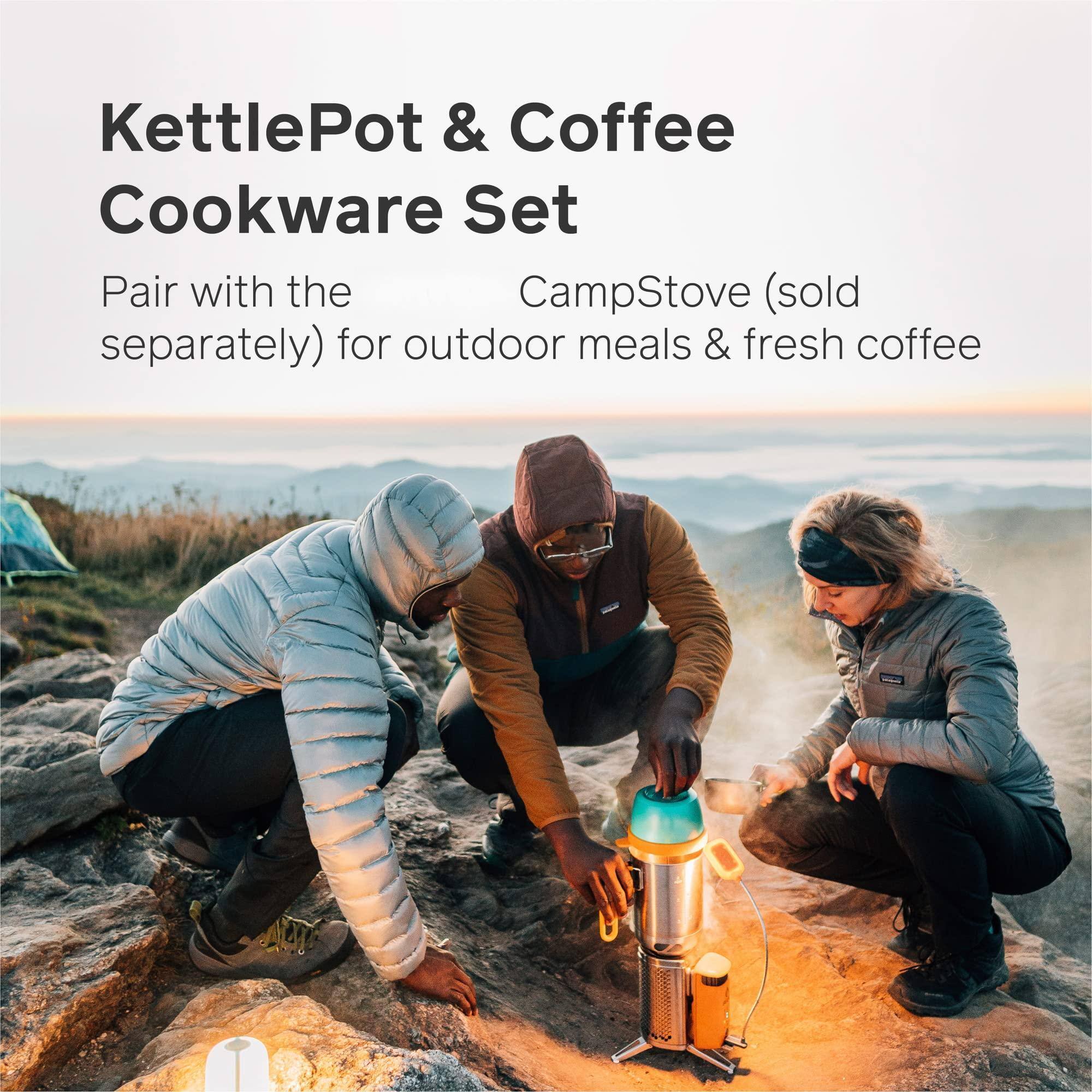 KettlePot & Coffee Cookware Set

Pair with the CampStove (sold separately) for outdoor meals & fresh coffee