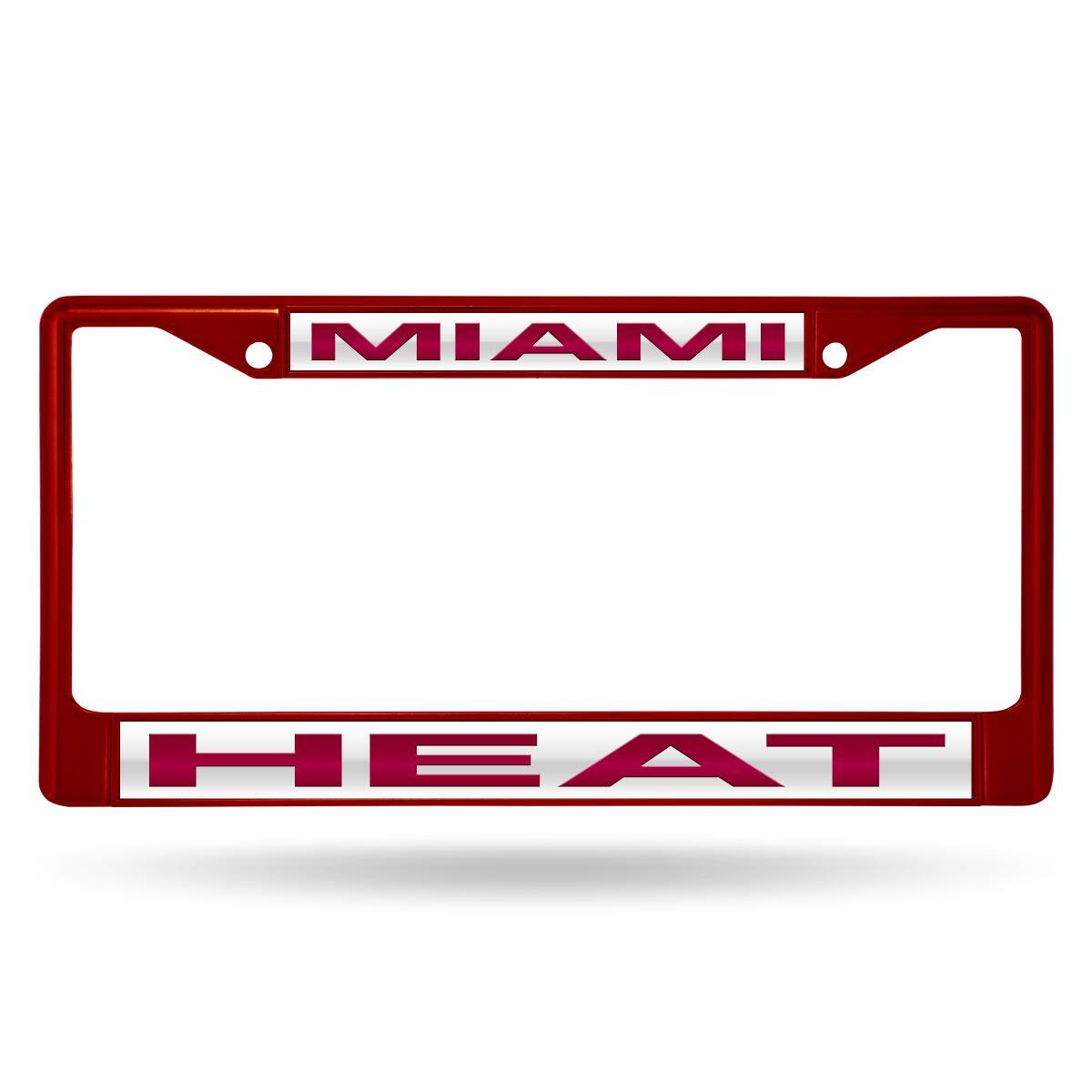 Miami Heat NBA Maroon Painted Metal Laser Cut License Plate Frame