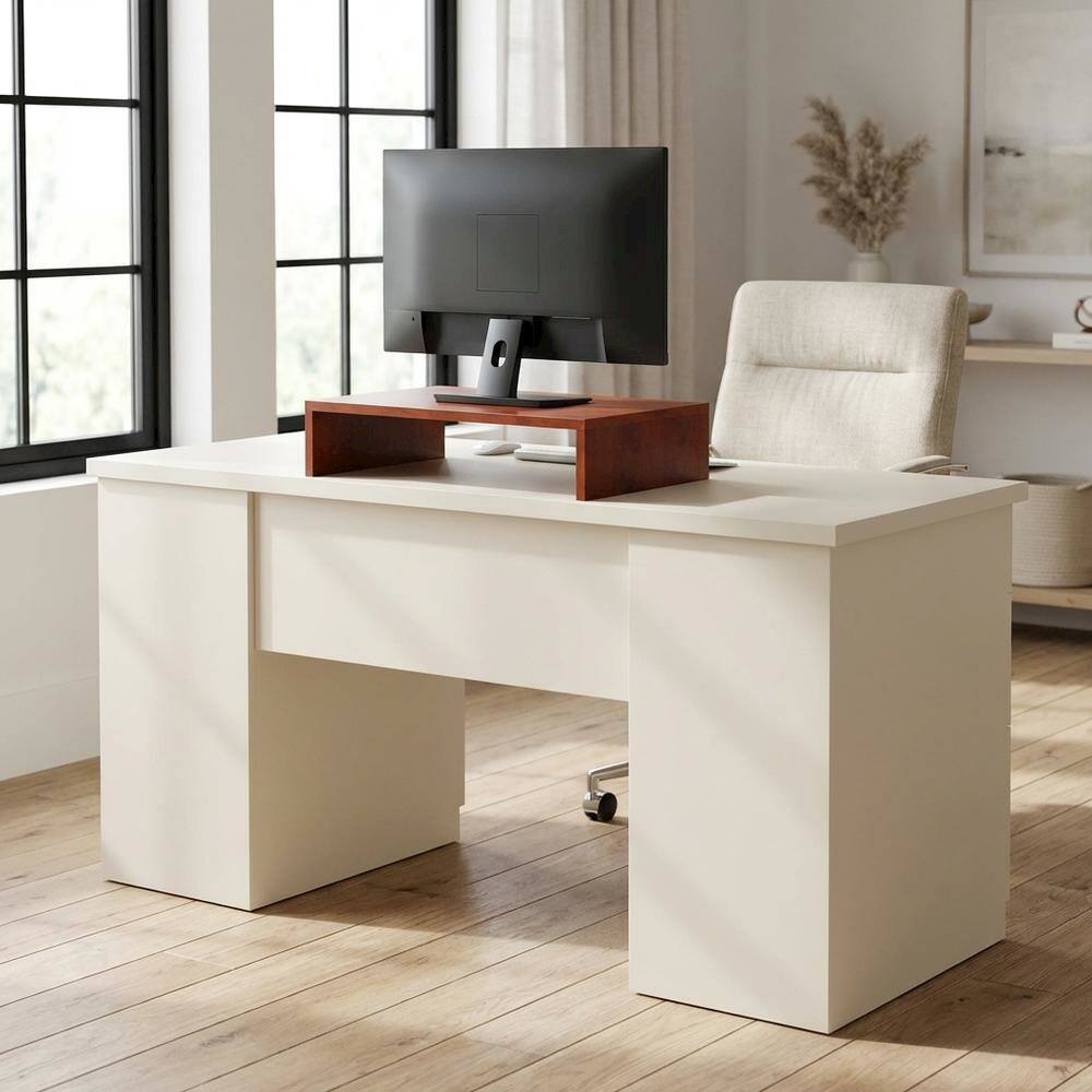 Alt View 2. FurniFact - Cherry TV/Monitor Riser for Small Screens up to 26 Inches with Melamine Veneer - Brown.