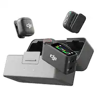 DJI - Mic 3 (2 TX + 1 RX + Charging Case) - Black - Front_Zoom
