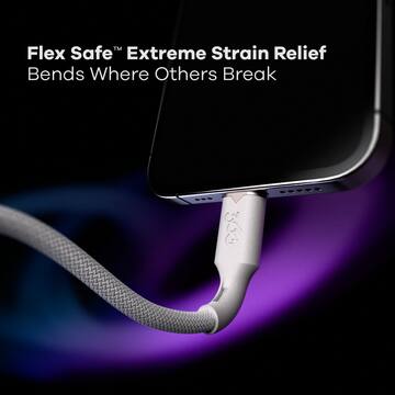 Flex Safe™ Extreme Strain Relief  
Bends Where Others Break