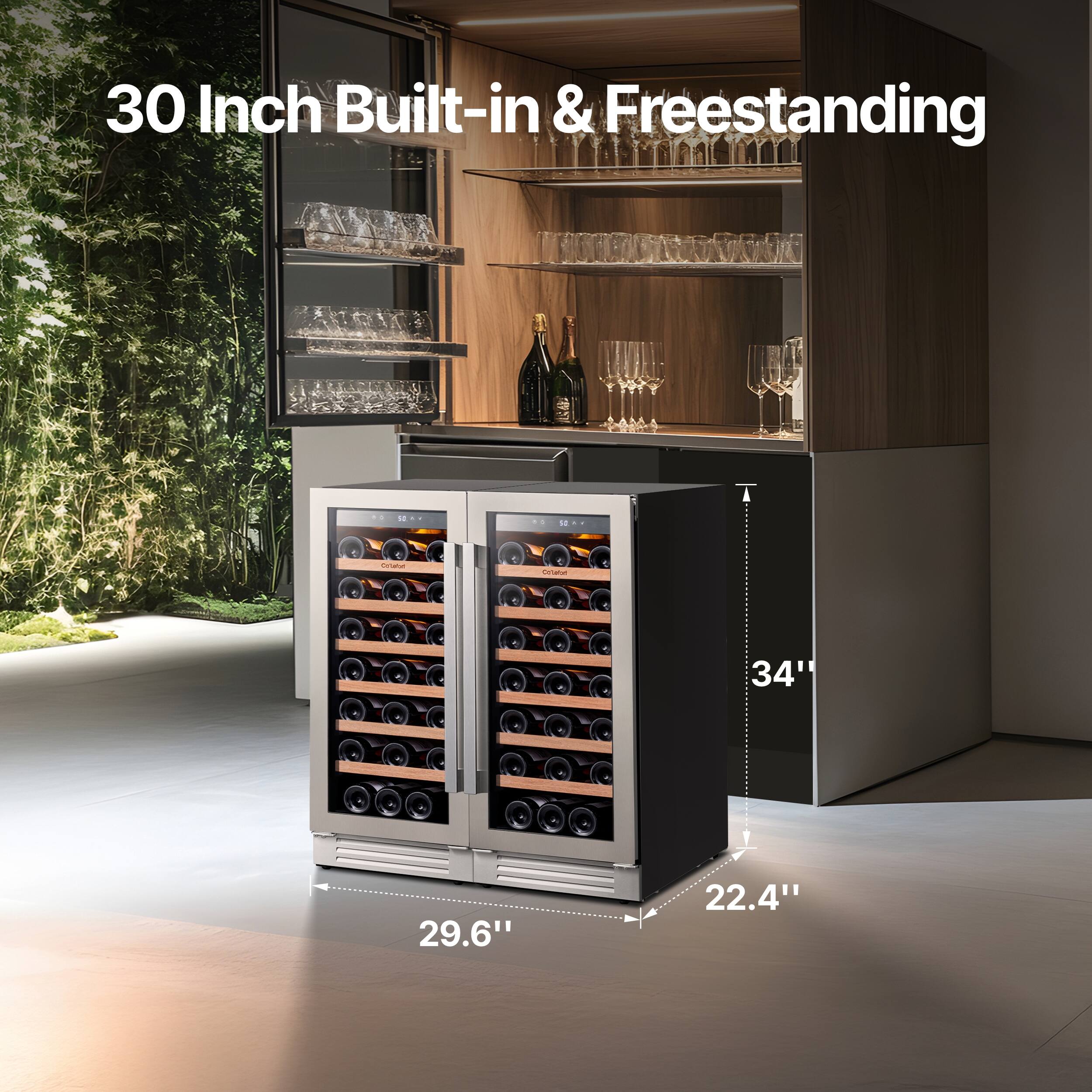 30 Inch Built-in & Freestanding

34" 29.6" 22.4"