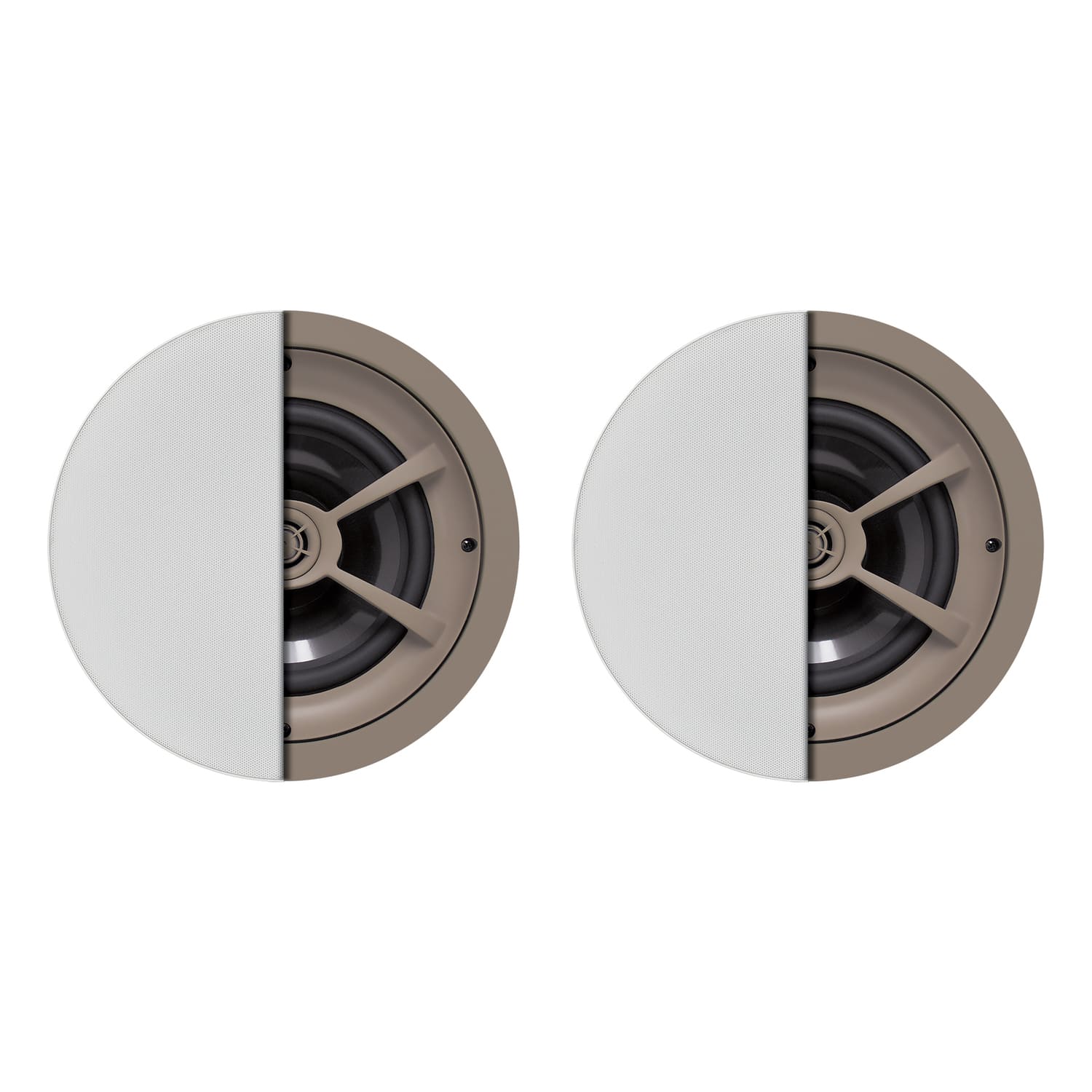 Proficient Audio - Pas11801 / C801 Protege C801 150-watt 8-in. 2-way Graphite In-ceiling Speaker Set - White
