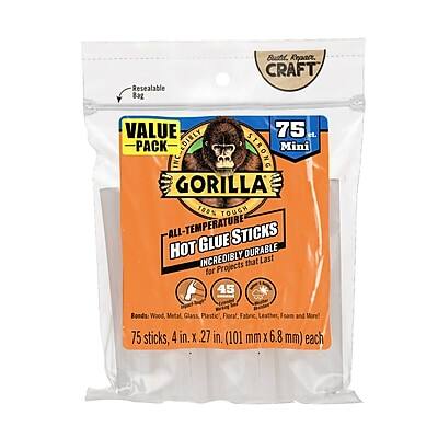 Gorilla - Glue Sticks, 75/Pack (3027502) - Clear/Opaque