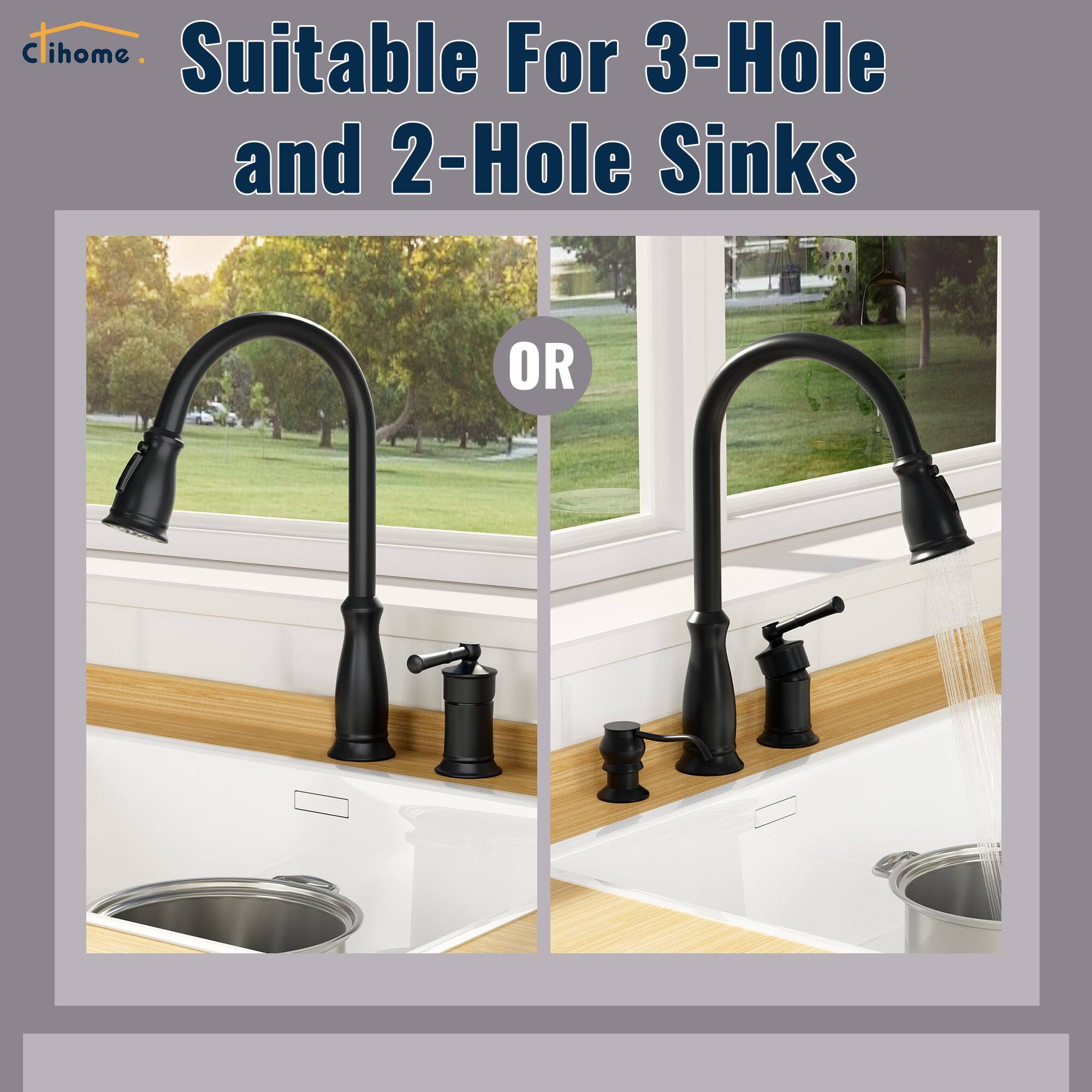 Clihome Suitable For 3-Hole and 2-Hole Sinks OR