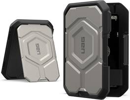 UAG - Refurbished Excellent - Magnetic RFID Wallet with Stand - Silver/Black