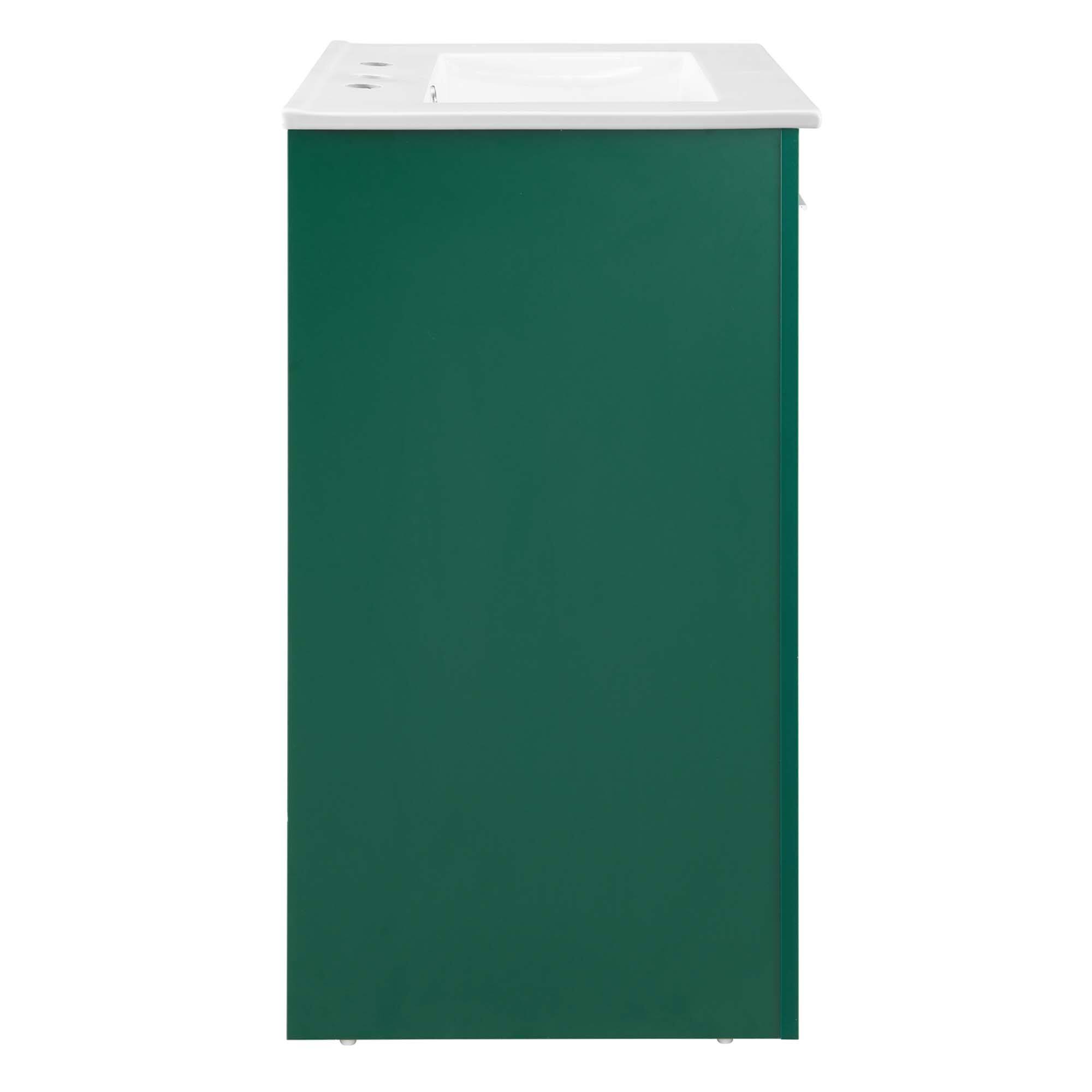 Alt View 1. Modway - Maybelle Bathroom Vanity Basin Included - Green White.