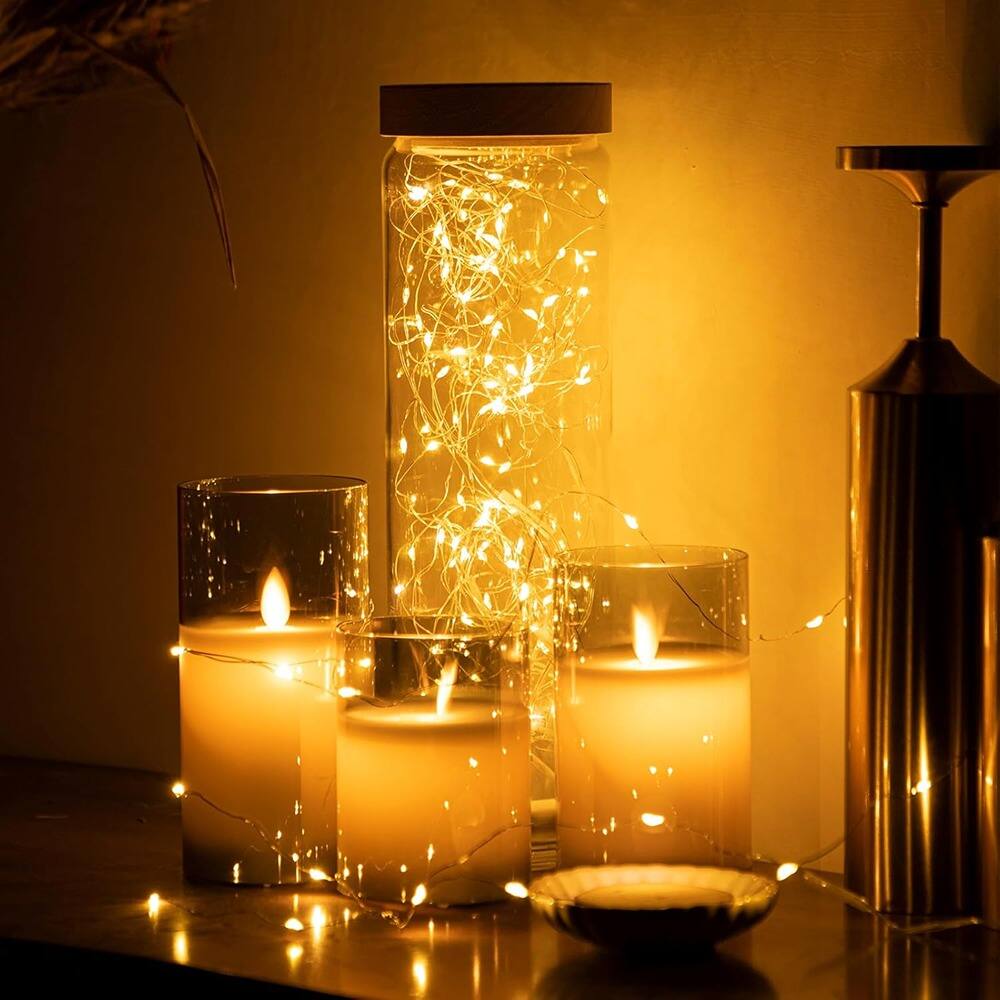 Alt View 1. PARKER SLATER - 6-Pack Battery Operated Fairy Lights, 7ft 20 LED, Waterproof Silver Wire, Warm White.