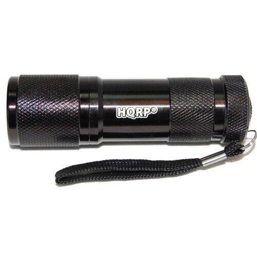 Alt View 5. HQRP - 365 nm UV Blacklight Flashlight - 9 LED Mineral Gem Fluorescence.