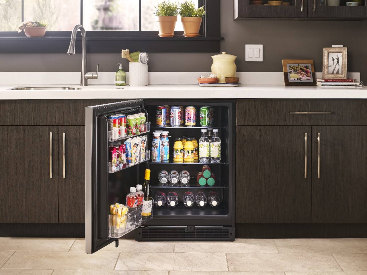 Alt View 6. Whirlpool - 5.1 Cu. Ft. Built-In Mini Fridge - Stainless steel.