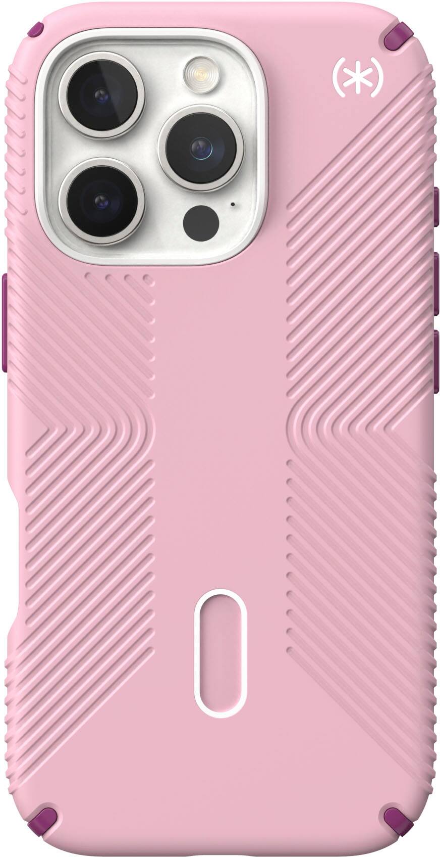 Front. Speck - Presidio2 Grip ClickLock Case with MagSafe for Apple iPhone 16 Pro - Wednesday Pink.