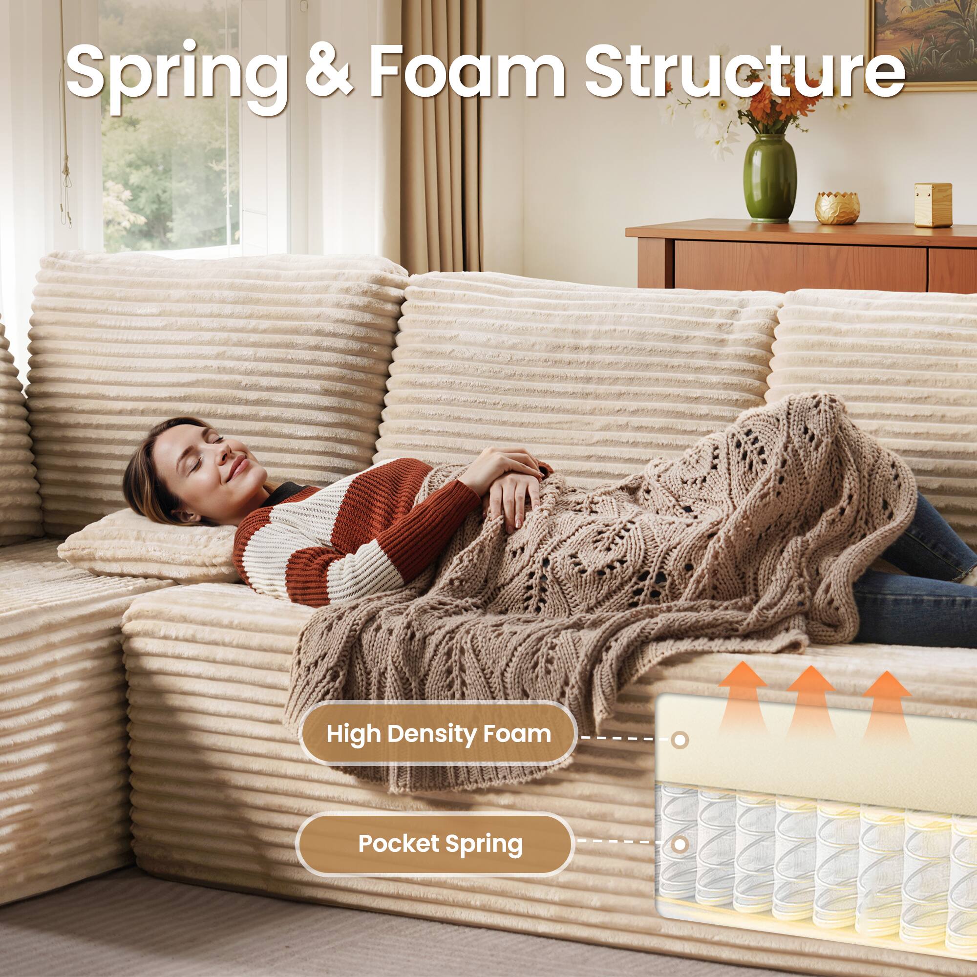 Spring & Foam Structure

High Density Foam

Pocket Spring