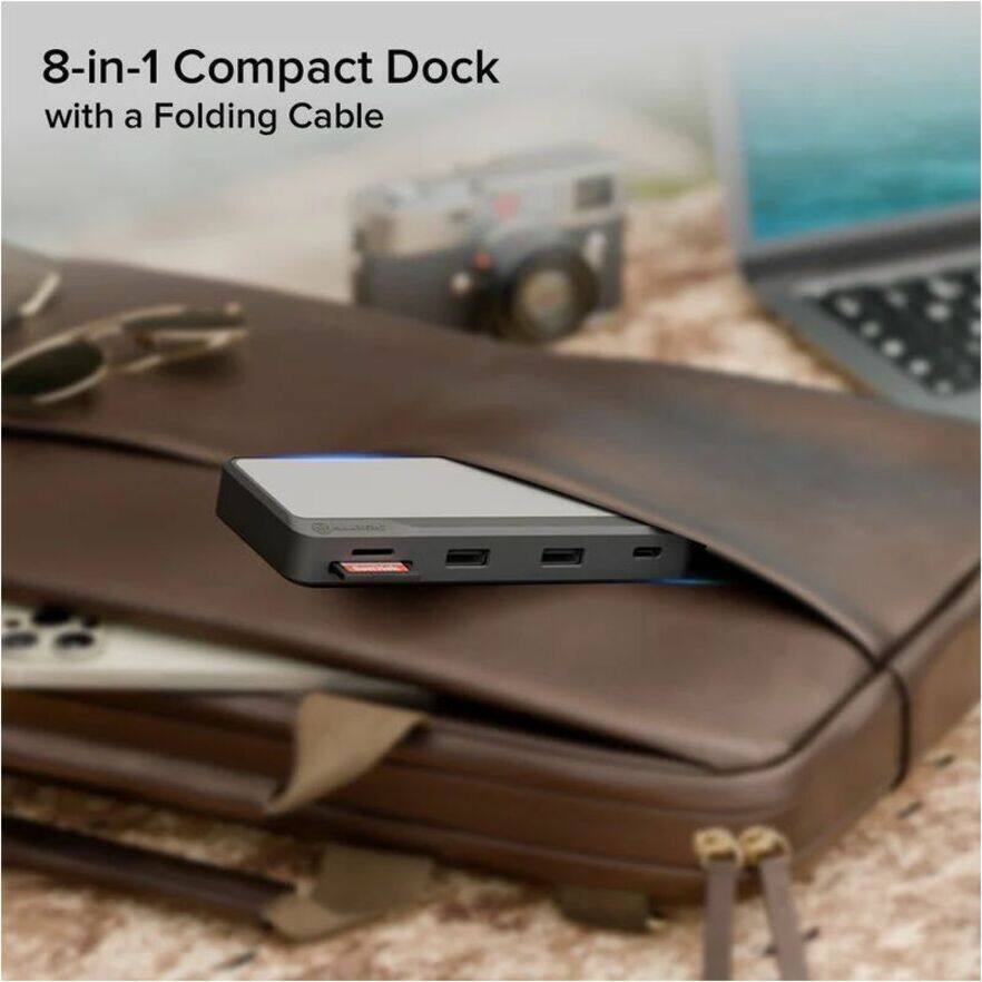 8-in-1 Compact Dock with a Folding Cable