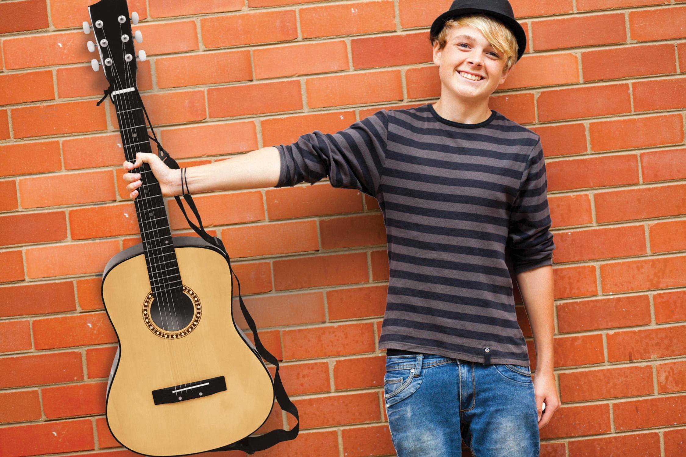 Alt View 6. Lexibook - Wooden Acoustic Guitar - with Carry Bag.