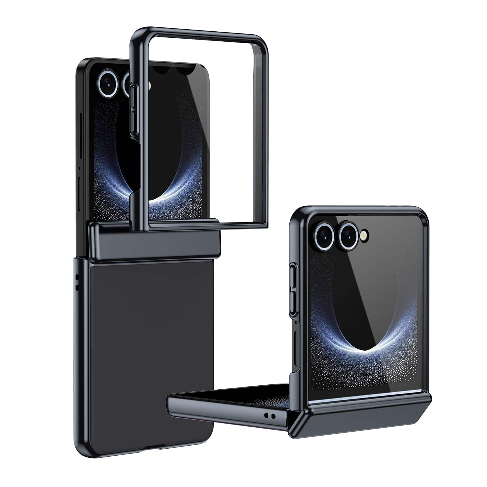 Dteck - for Samsung Galaxy Z Flip8 Matte Case with Built-in Screen Protector Hinge Protection Shock-absorbent Hard PC Cover - Black price history on PriceWatchPro