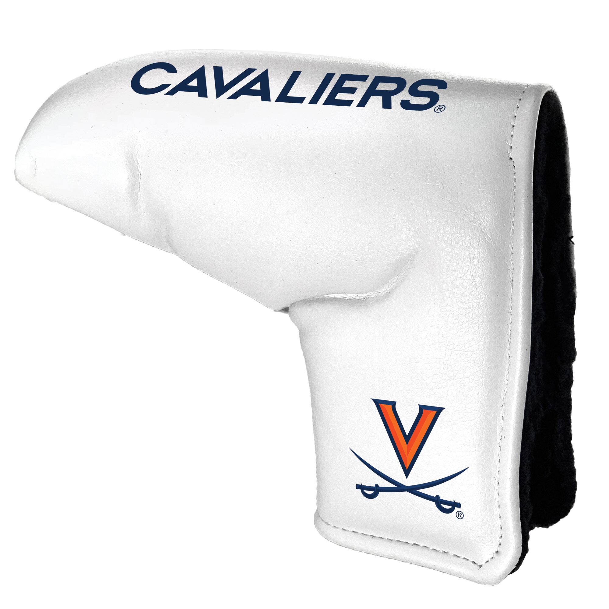 Front. Team Golf - Virginia Cavaliers Tour Blade Putter Cover - White.