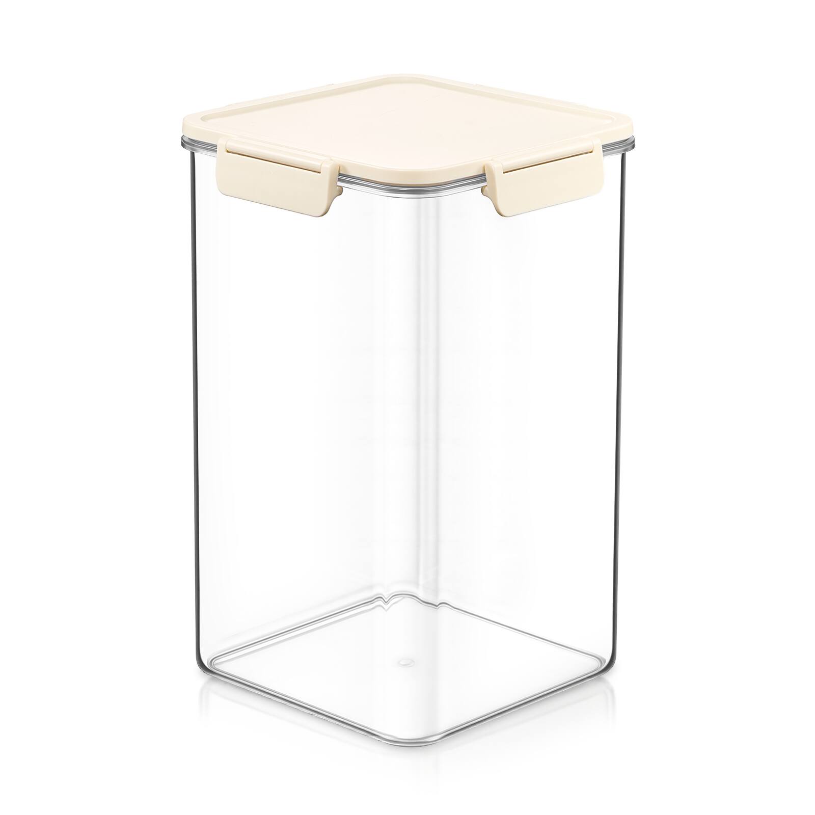 Angle. Sorbus - Sorbus Airtight Food Storage Container- Clear Stackable Pantry Canister with Secure Lid for Rice, Cereal, Flour, Pasta - Clear.