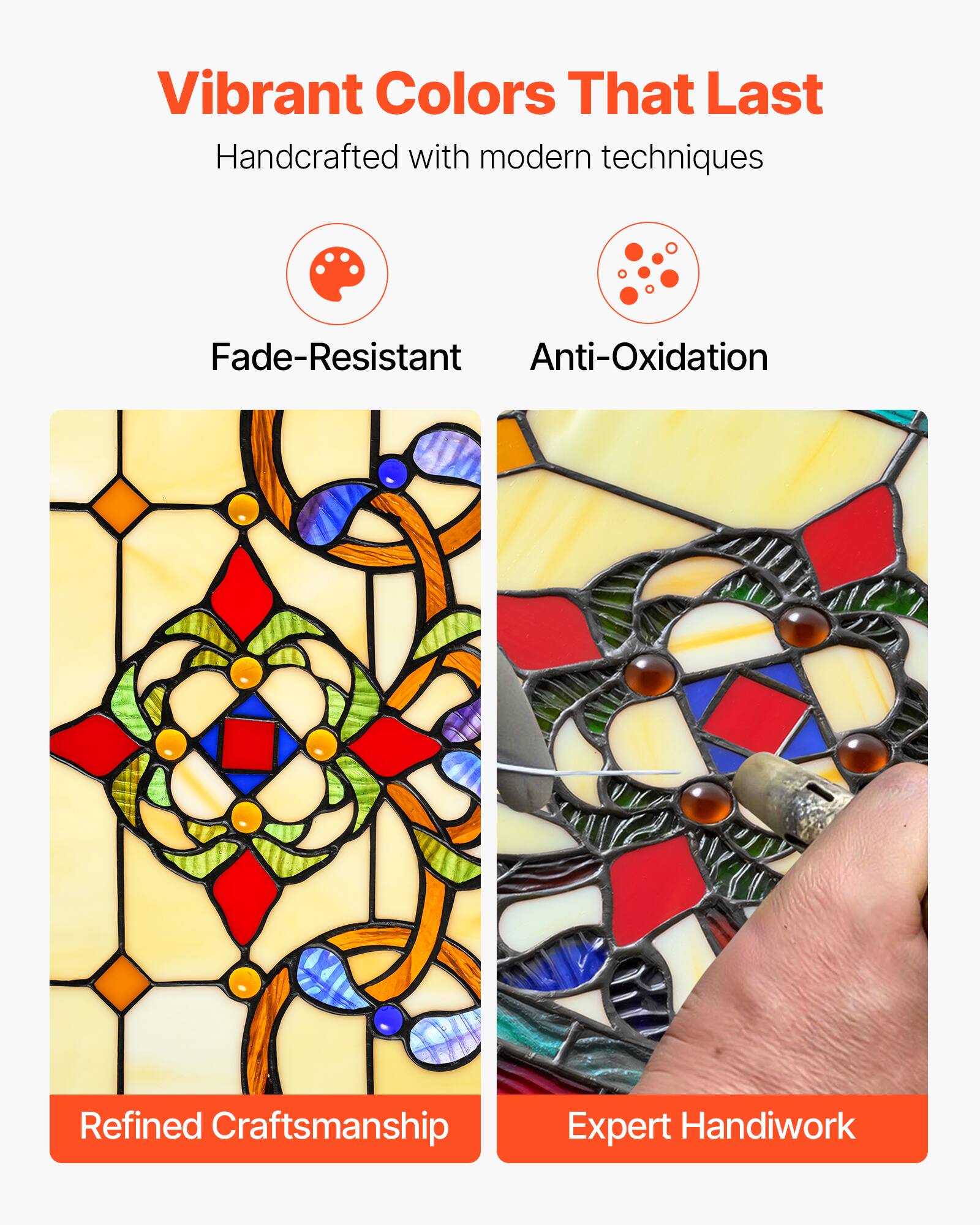 Vibrant Colors That Last  
Handcrafted with modern techniques  

- Fade-Resistant  
- Anti-Oxidation  
- Refined Craftsmanship  
- Expert Handiwork