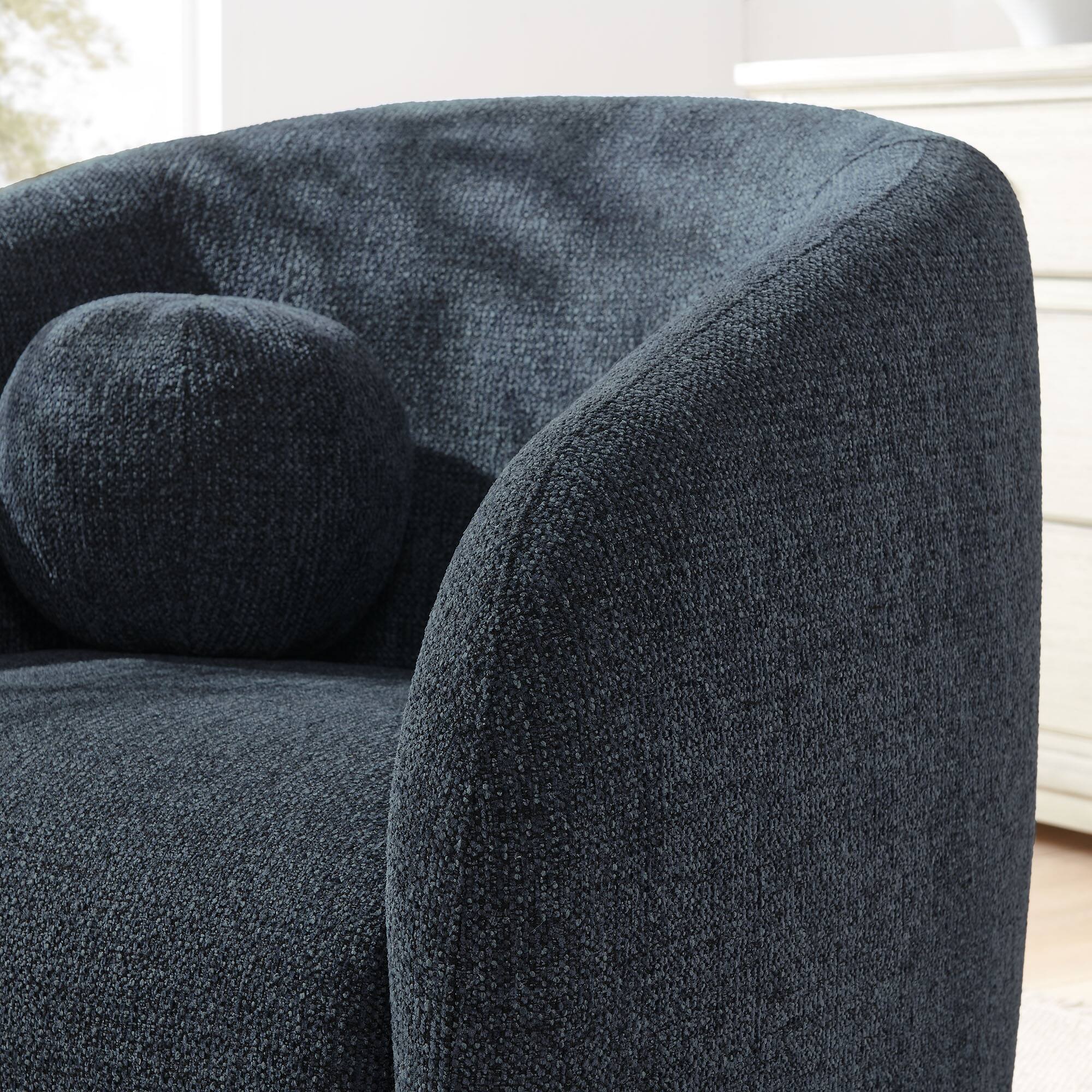 Alt View 6. Modway - Holland Swivel Chenille Fabric Armchair by Modway - Blue.
