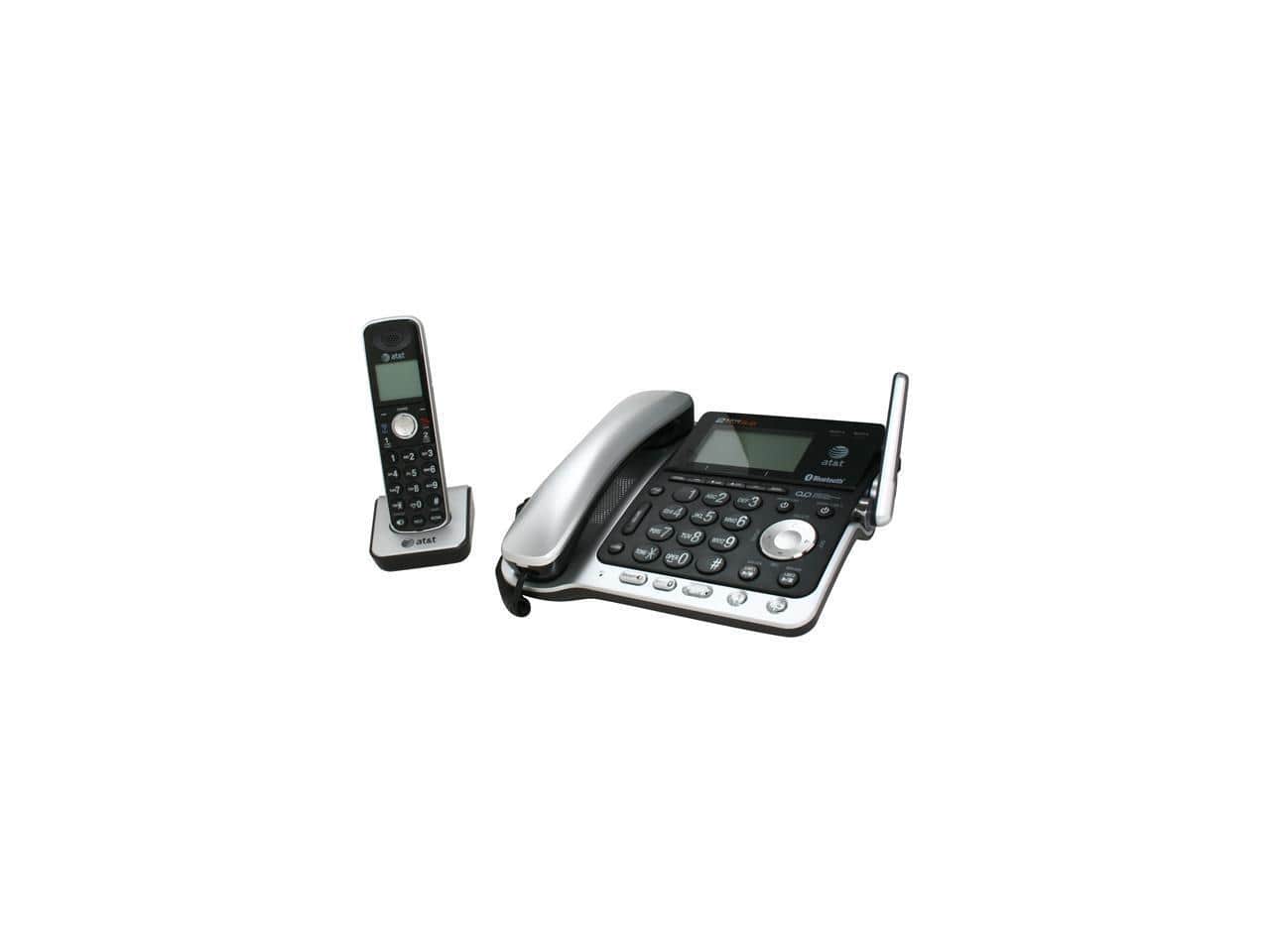 AT&T - TL86109 DECT 6.0 Digital 2-Line Answering System Cordless Phones - Black