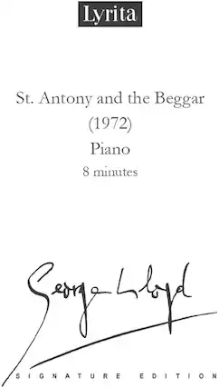 Lyrita
St. Antony and the Beggar (1972)
Piano
8 minutes
Signature Edition
Song Lydgate