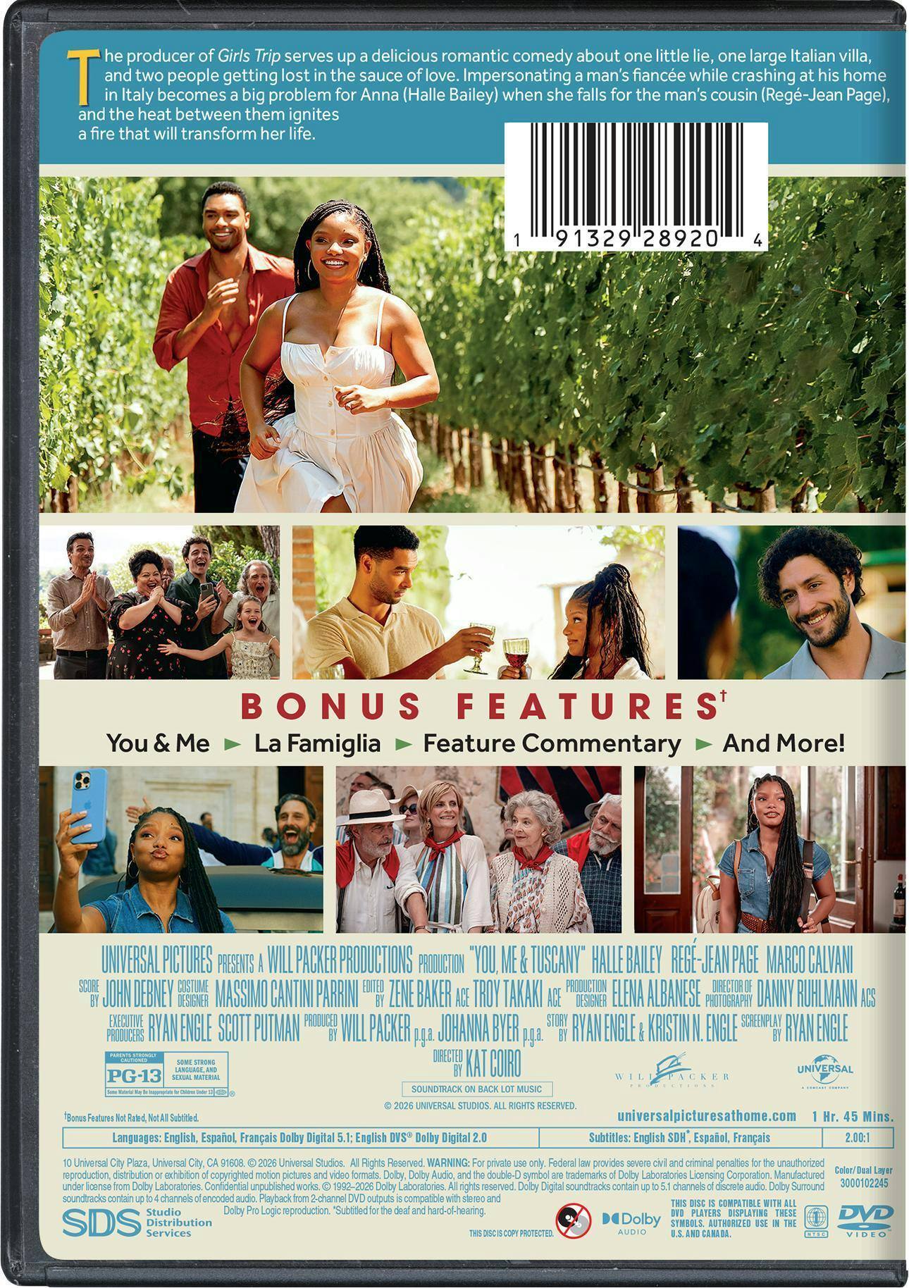Back. You, Me & Tuscany   - DVD.