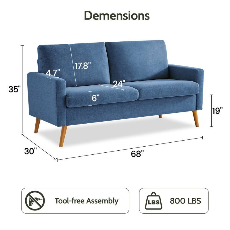 Dimensions: 35" x 4.7" x 17.8" x 6" x 24" x 19" x 30" x 68"  
Tool-free Assembly  
800 LBS