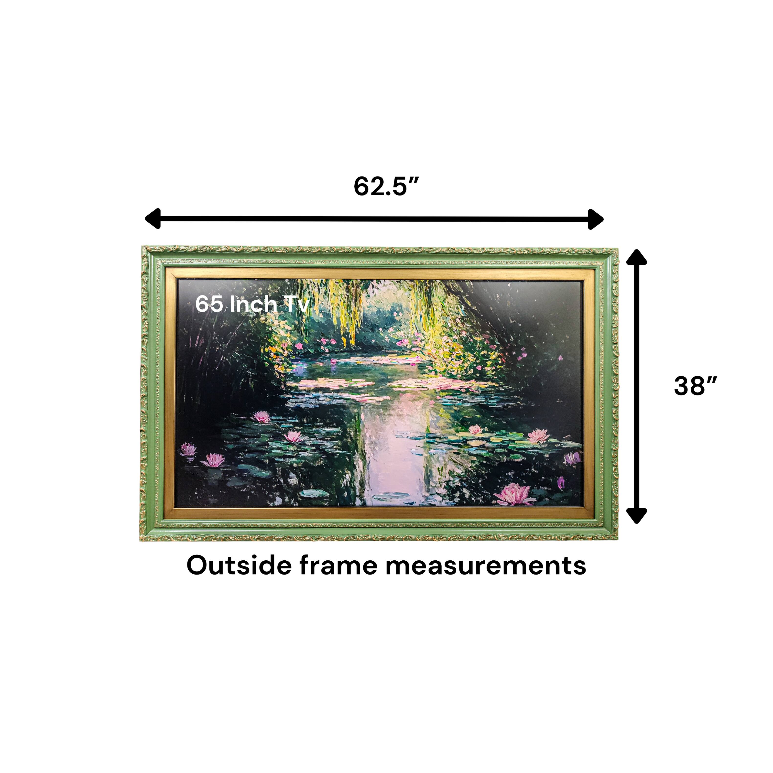 62.5" x 38" Outside frame measurements