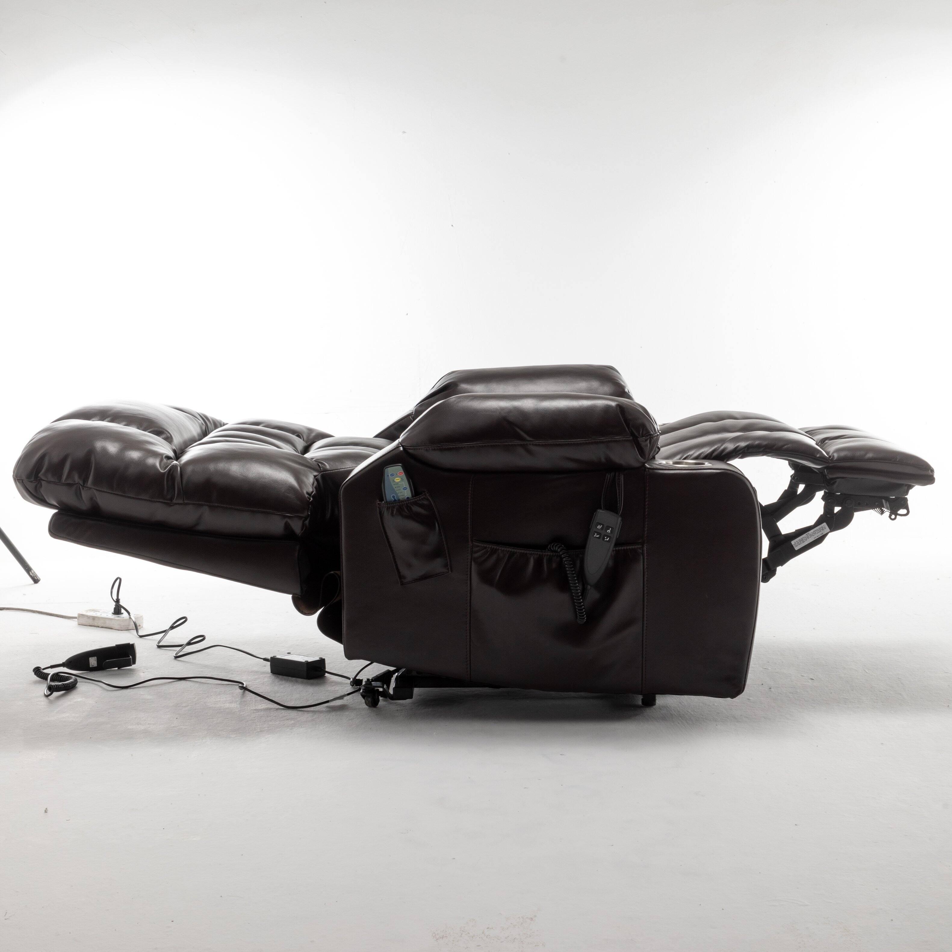 Alt View 5. TinyHomie - Lift Chair for Big and Tall Person with Inconvenient Legs High Density Foam Lift Sofa - Red.