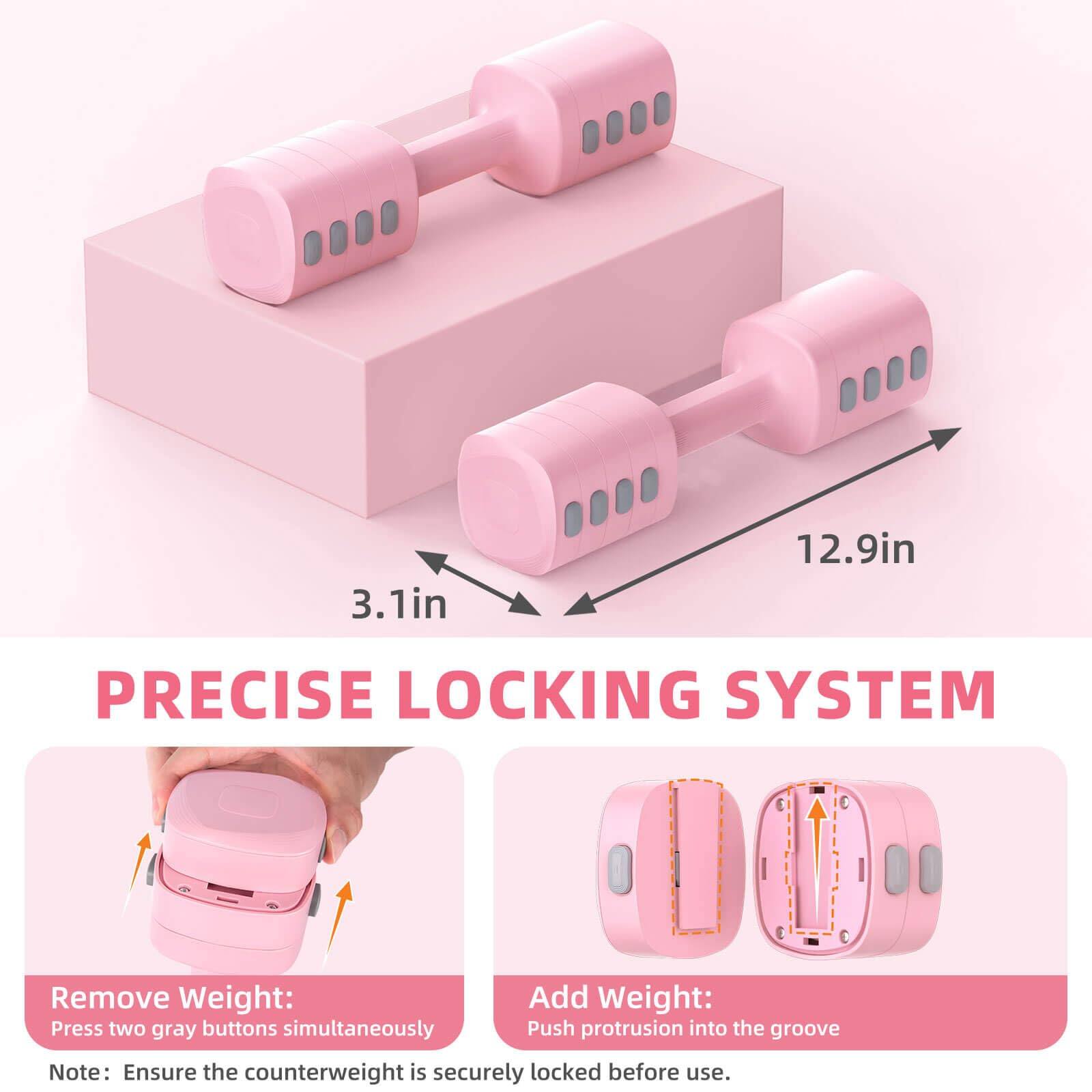 3.1in  
12.9in  

PRECISE LOCKING SYSTEM  

Remove Weight:  
Press two gray buttons simultaneously  

Add Weight:  
Push protrusion into the groove  

Note: Ensure the counterweight is securely locked before use.